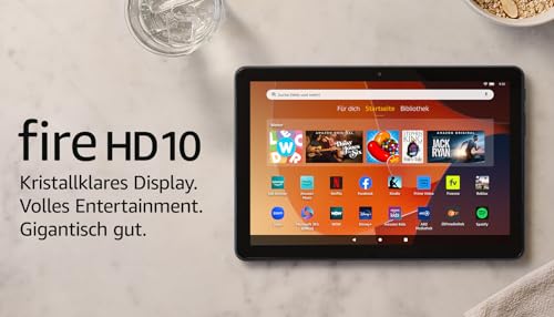 Fire HD 10-Tablet 2023, für Entspannung optimiert, brillantes 10,1-Zoll-Full-HD-Display, Octa-Core-Prozessor, 3 GB RAM, bis zu 13 Stunden Akkulaufzeit, 32 GB, schwarz, mit Werbung - Image 2