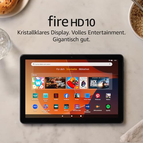 Fire HD 10-Tablet 2023 (Neueste Generation), für Entspannung optimiert, brillantes 10,1-Zoll-Full-HD-Display, Octa-Core-Prozessor, 3 GB RAM, bis zu 13h Akkulaufzeit, 32 GB, schwarz, mit Werbung - Image 2