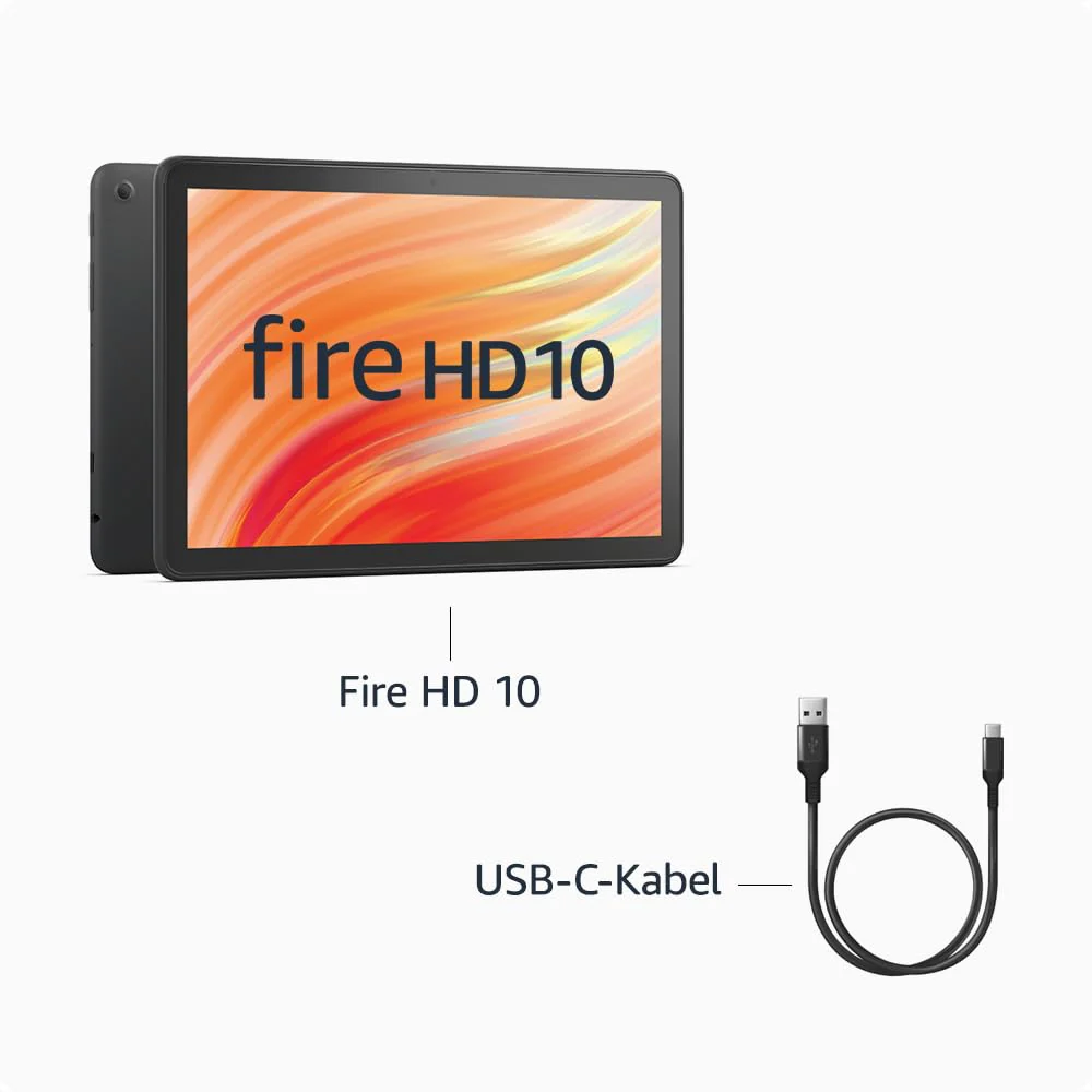 Fire HD 10-Tablet 2023 (Neueste Generation), für Entspannung optimiert, brillantes 10,1-Zoll-Full-HD-Display, Octa-Core-Prozessor, 3 GB RAM, bis zu 13h Akkulaufzeit, 32 GB, schwarz, mit Werbung - Image 4