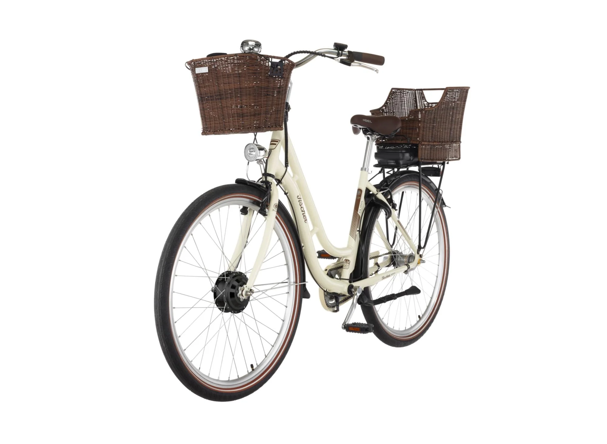 FISCHER E-Bike City CITA ER 1804, Elektrofahrrad für Damen und Herren, RH 48 cm, Frontmotor 32 Nm, 36 V Akku, elfenbein glänzend - Image 8
