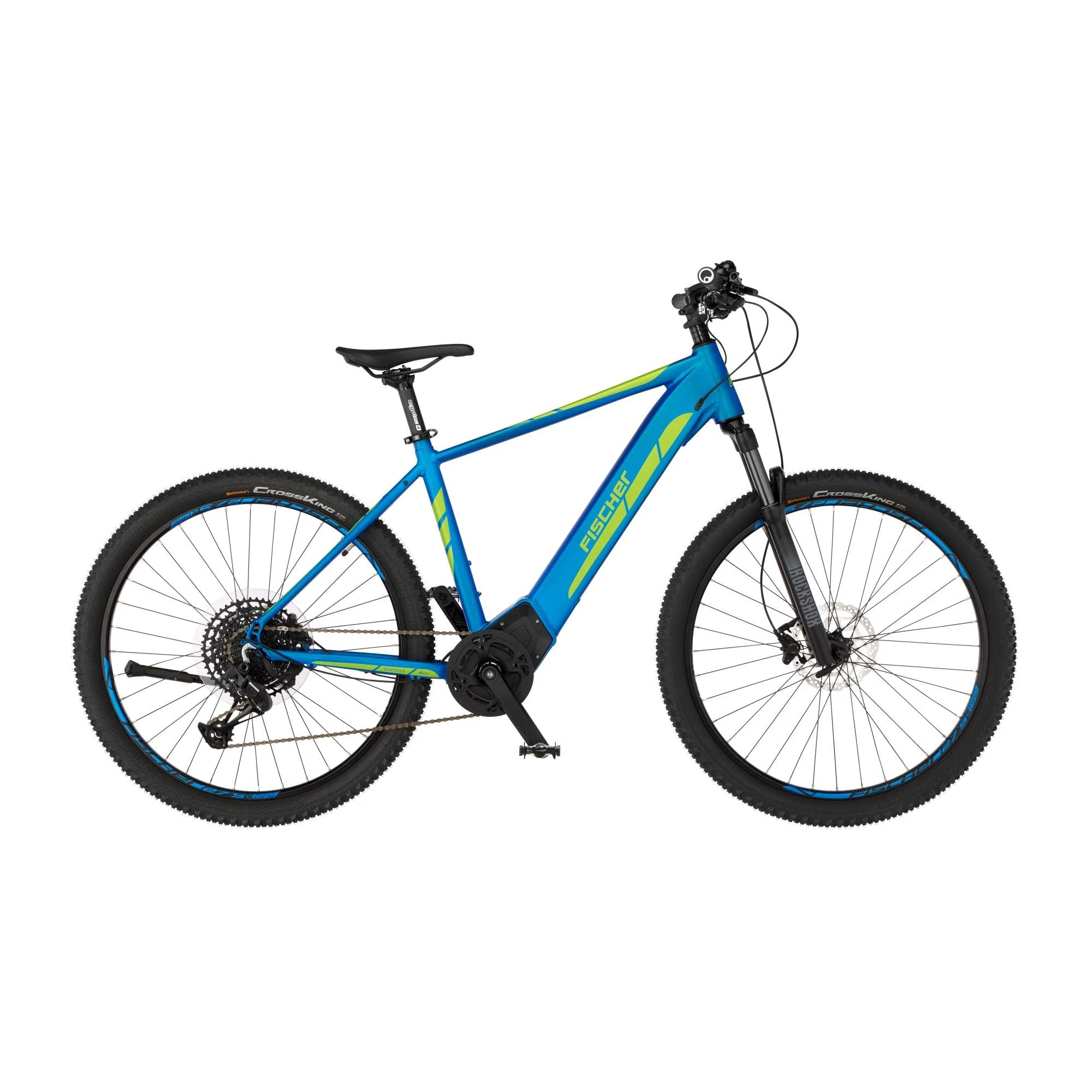 FISCHER E-Bike | MTB Mountainbike MONTIS 6.0i Elektrofahrrad für Damen und Herren | RH 46 cm Mittelmotor 90 Nm | 36 V Akku im Rahmen, Blau Matt, 46cm-504Wh - Image 8