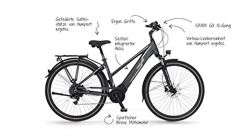 Fischer E-Bike Trekking, VIATOR 5.0i Elektrofahrrad für Damen, RH 44 cm, Mittelmotor 50 Nm, 36 V Akku im Rahmen, schiefergrau matt, 28 Zoll - Image 9