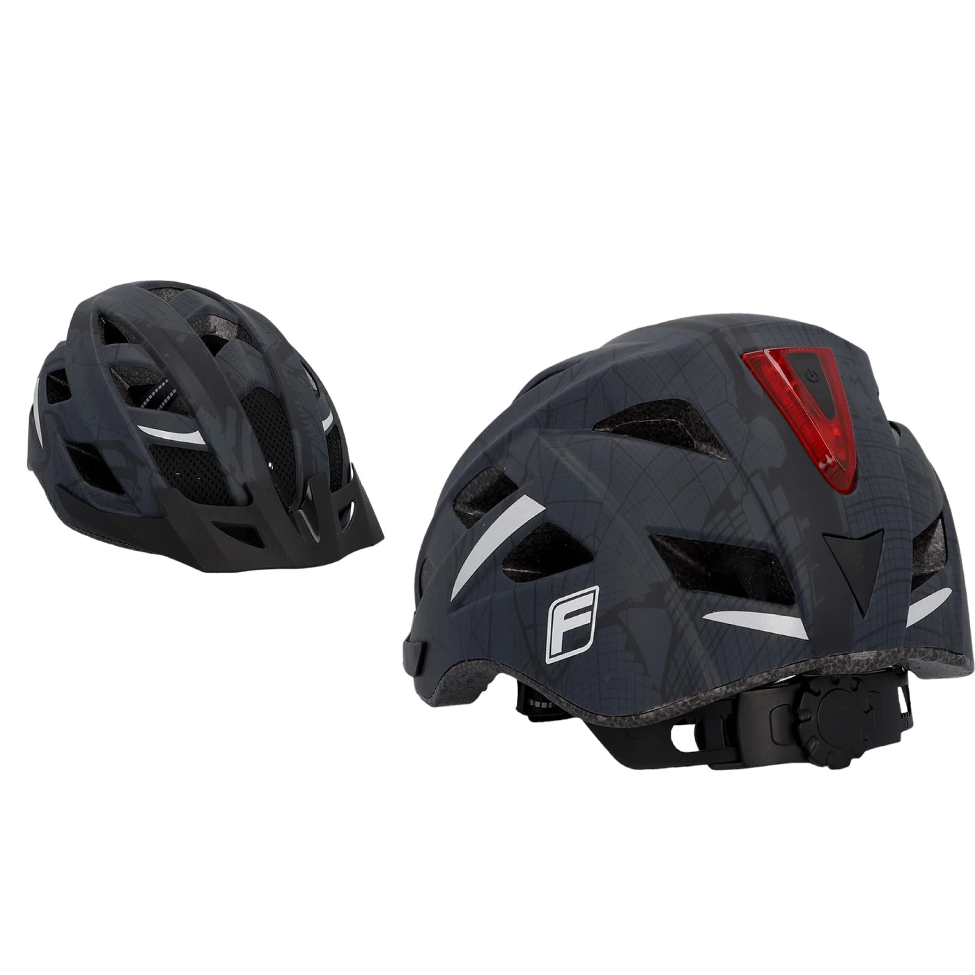 FISCHER Erwachsene Fahrradhelm, Radhelm, Cityhelm Urban Plus Brooklyn, S/M, 52-59 cm, anthrazit matt, mit beleuchtetem Innenring-System, Stiftung Warentest-Testsieger - Image 4