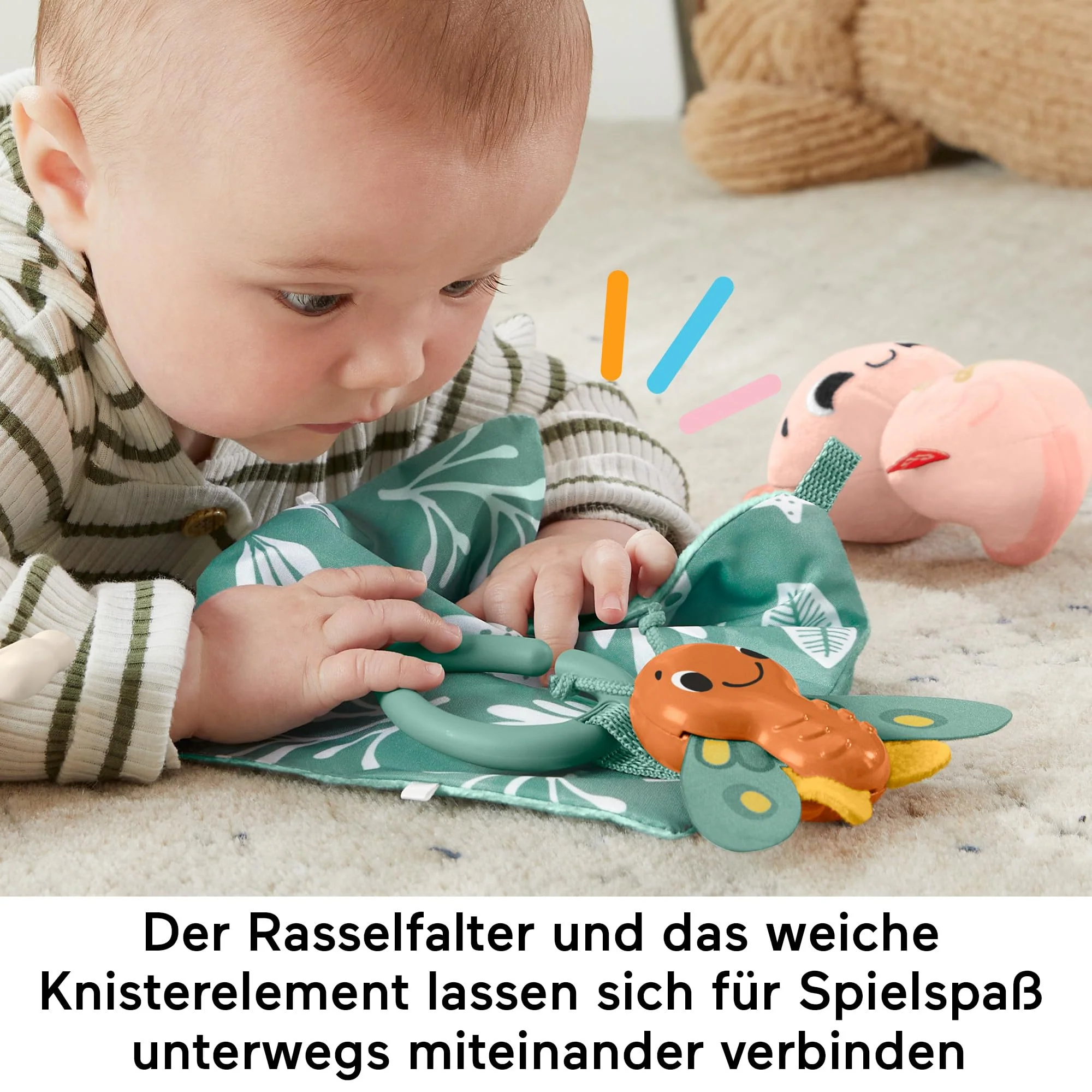 Fisher-Price Baby Sensorische Erlebnisse Geschenkset mit feinmotorischen Aktivitäten für Neugeborene, 4 Teile, HRB17 - Image 3