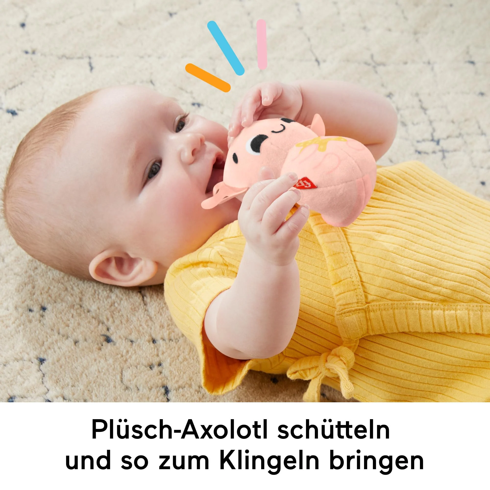 Fisher-Price Baby Sensorische Erlebnisse Geschenkset mit feinmotorischen Aktivitäten für Neugeborene, 4 Teile, HRB17 - Image 4