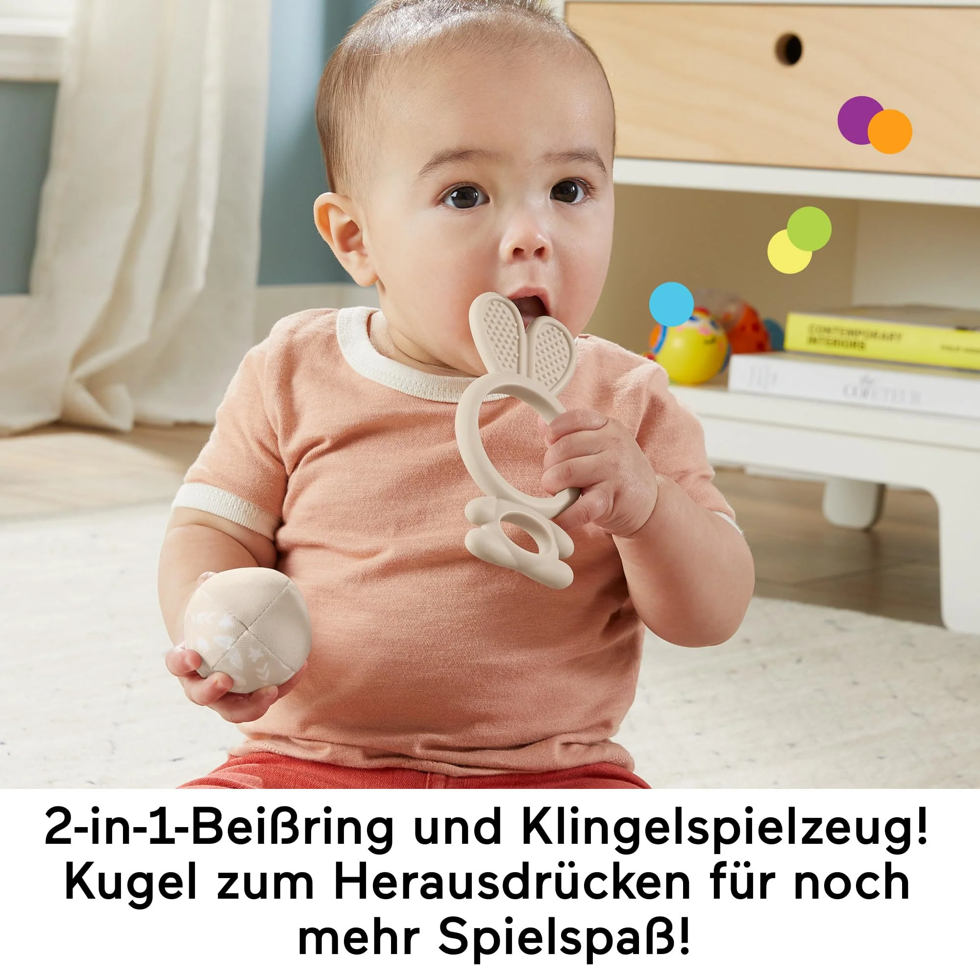 Fisher-Price Baby Sensorische Erlebnisse Geschenkset mit feinmotorischen Aktivitäten für Neugeborene, 4 Teile, HRB17 - Image 5