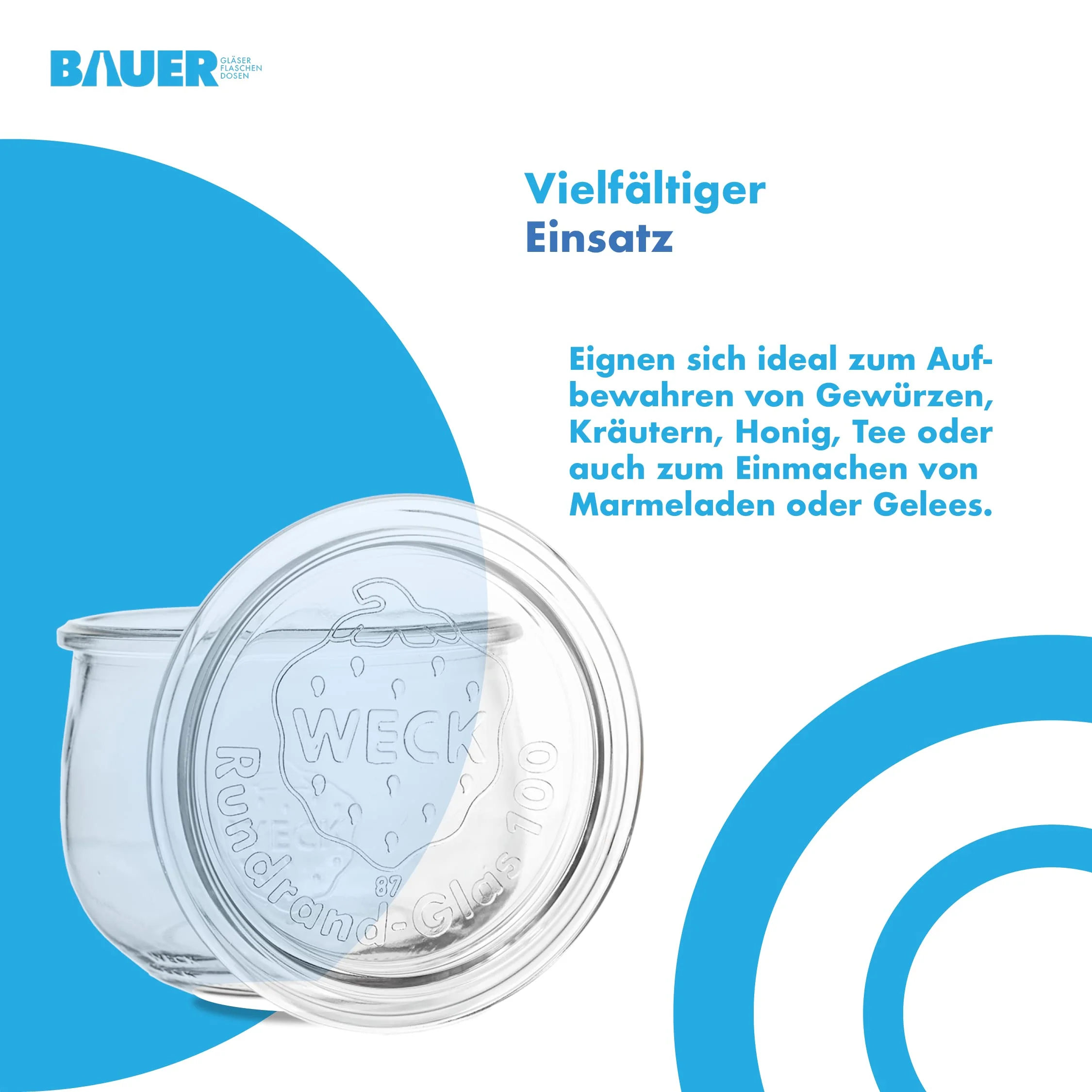 flaschenbauer.de WECK 1/2l Einmachglas 500ml Tulpen-Form - verwendbar als Marmeladenglas, Vorratsglas, Konservenglas 6 Stück Inklusive Etikett - Made in Germany - Image 3