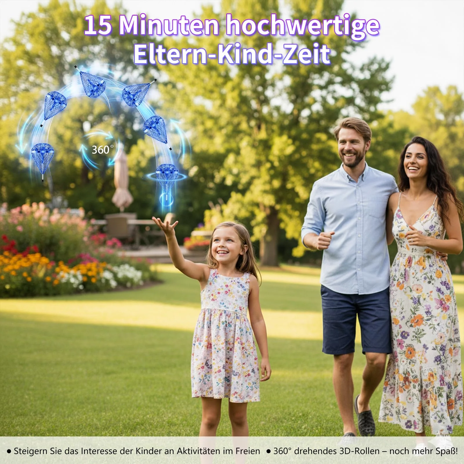 Fliegender Ball Lite Spielzeug, Mini Drohne KI-Bewegungssteuerung & 360°-Flip, Wiederaufladbare Drohne für Kinder & Erwachsene,Spinner-Ball geschenk für Jungen und Mädchen ab 6 7 8 Jahren - Image 6
