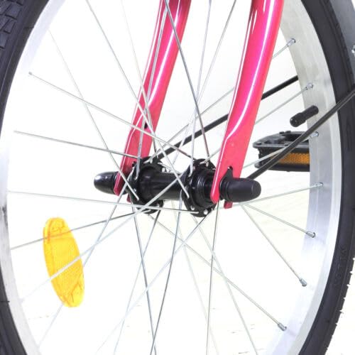 Fliuyr Kinderfahrrad 20 Zoll 6 Speichen,Ballett Fahrrad,Einstellbare Geschwindigkeit&Höhe,V-Brake Bremsen, Jugendrad mit Vordere,Hintere Schutzbleche und Vorderes Licht,Kinder Fahrrad für Mädchen - Image 6