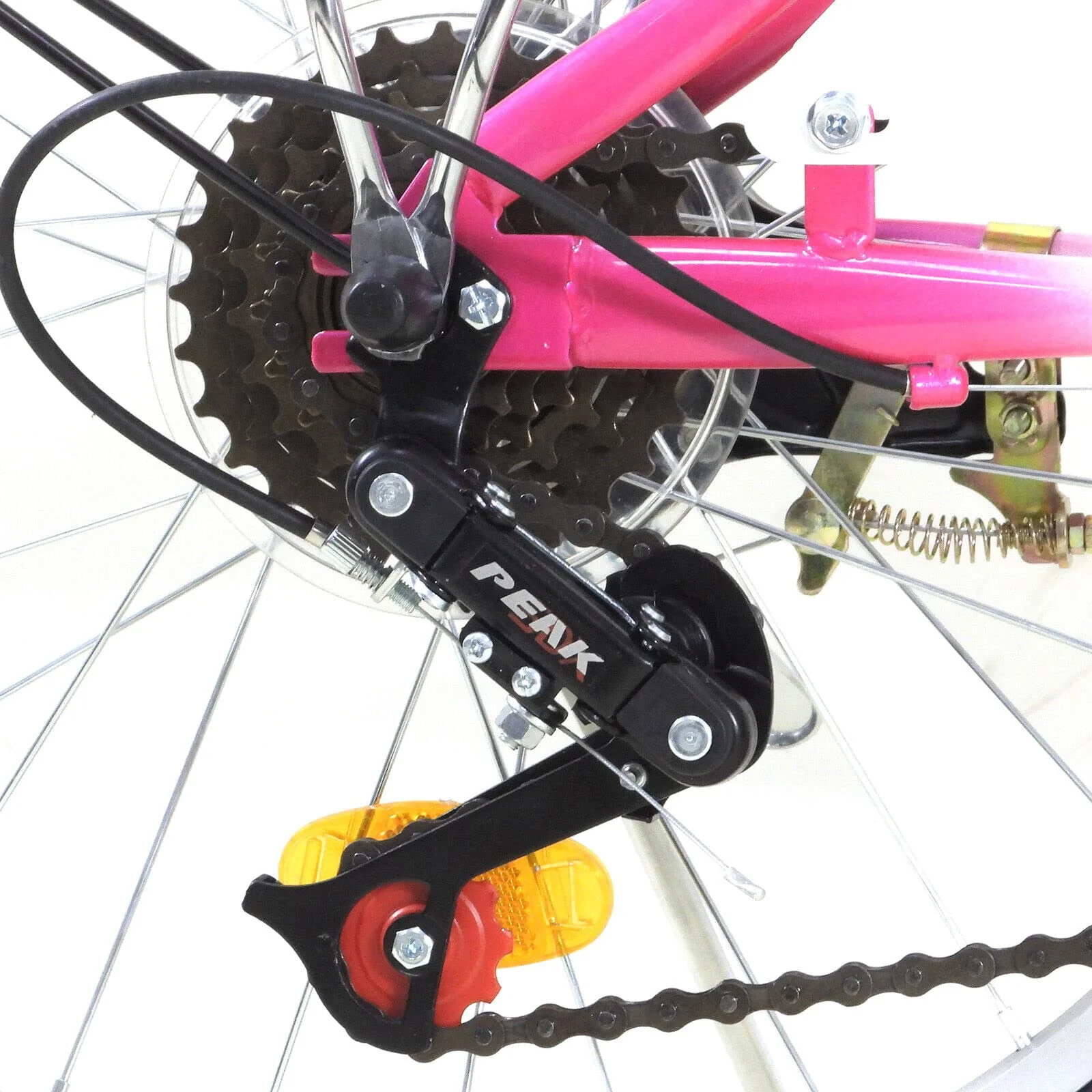 Fliuyr Kinderfahrrad 20 Zoll 6 Speichen,Ballett Fahrrad,Einstellbare Geschwindigkeit&Höhe,V-Brake Bremsen, Jugendrad mit Vordere,Hintere Schutzbleche und Vorderes Licht,Kinder Fahrrad für Mädchen - Image 9