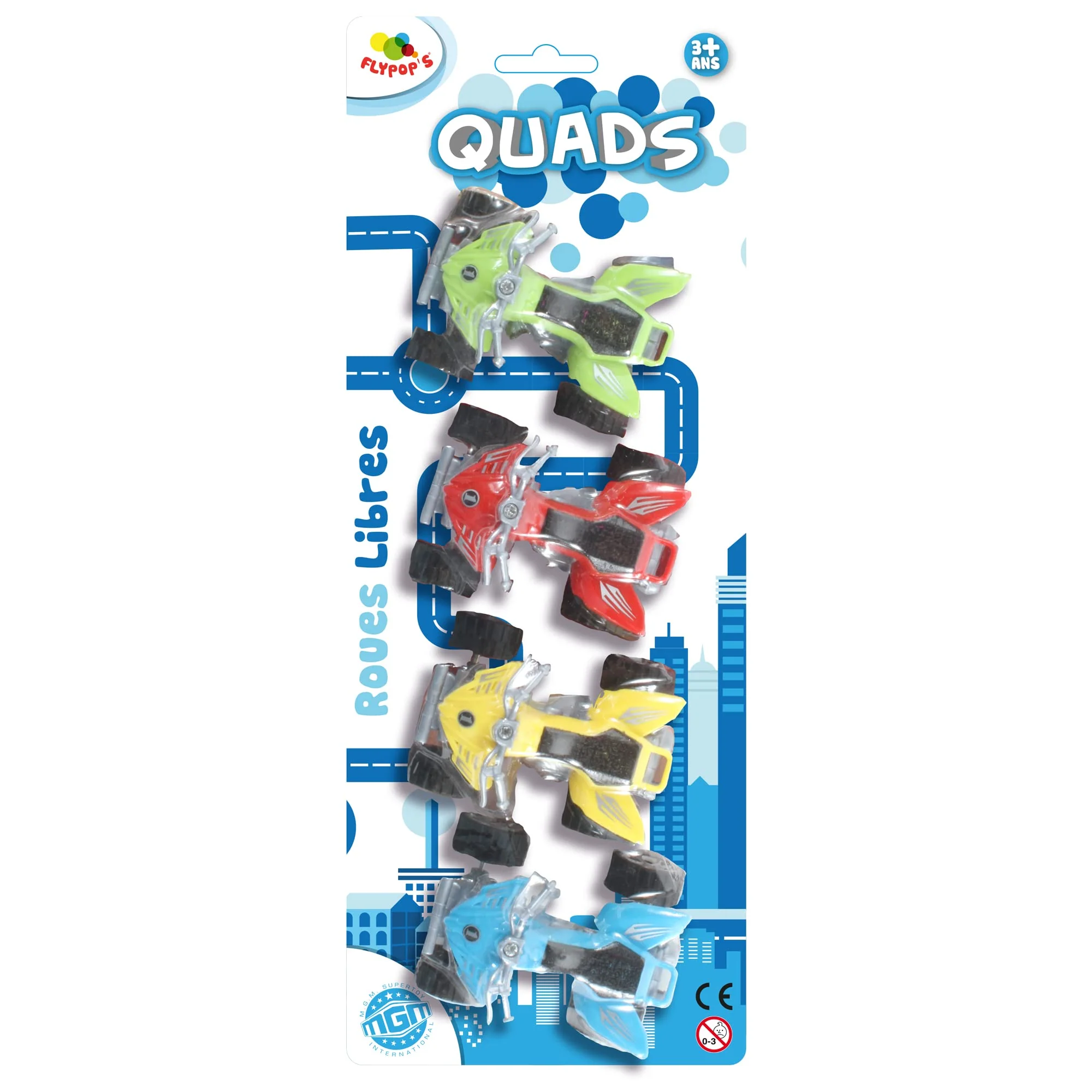 FLYPOP'S - Mini Quad - Mini Fahrzeug - 028990LIN - Mehrfarbig - Kunststoff - Freilauf Fahrzeug - Miniatur - Auto - Kinderspielzeug - 7 cm x 4 cm - Ab 3 Jahren - Image 2