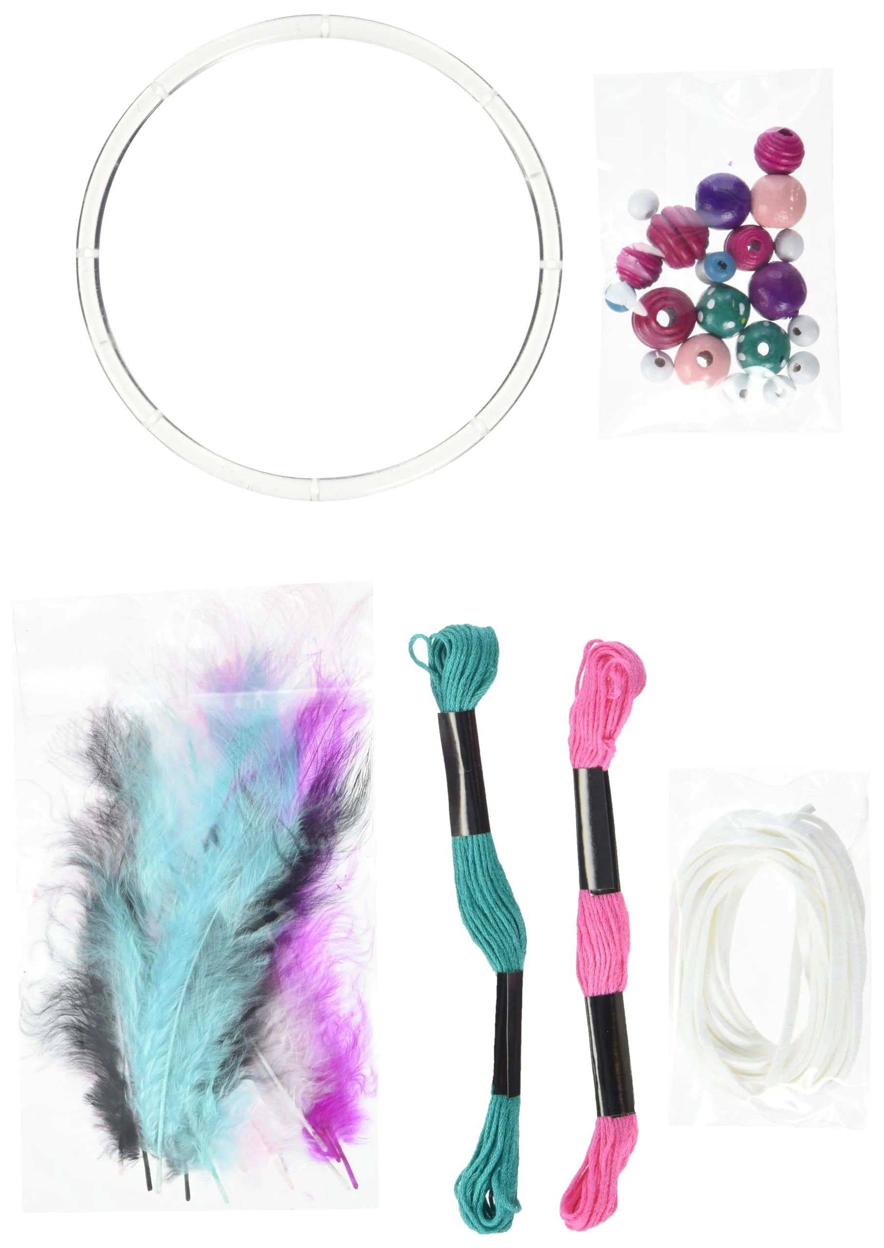 folia 23819 - Bastelset Traumfänger Girly - Set zum Erstellen eines wunderschönen Traumfängers in modernen Pastelltönen - Image 3