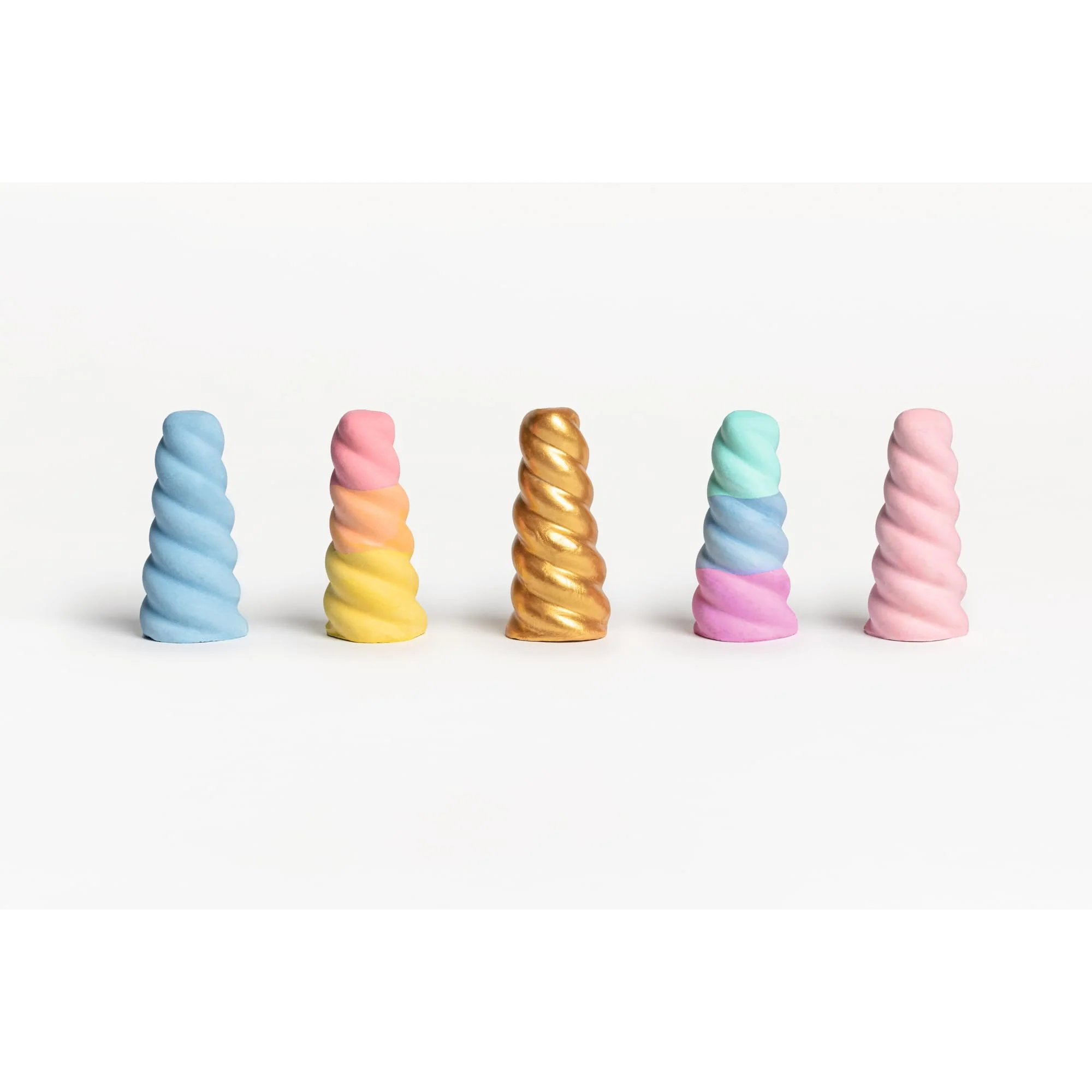 folia 380509 - Einhorn Straßenmalkreide für Kinder, 5 Stück in Regenbogenfarben, Unicorn Kreide im Horn-Design - Image 2