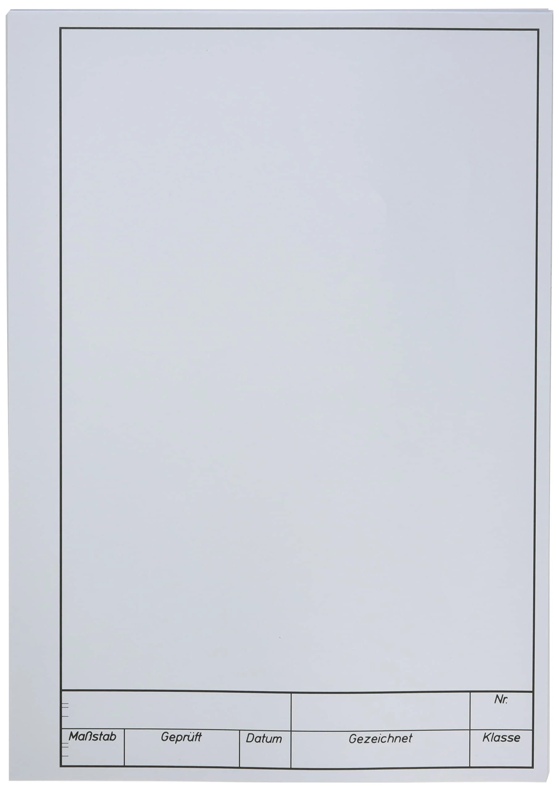folia 8204/10 - Zeichenpapier, Block mit Arbeitsblättern für technisches Zeichnen, DIN A4, 10 Blatt, 120 g/qm, weiß, mit Vordruck - Image 3