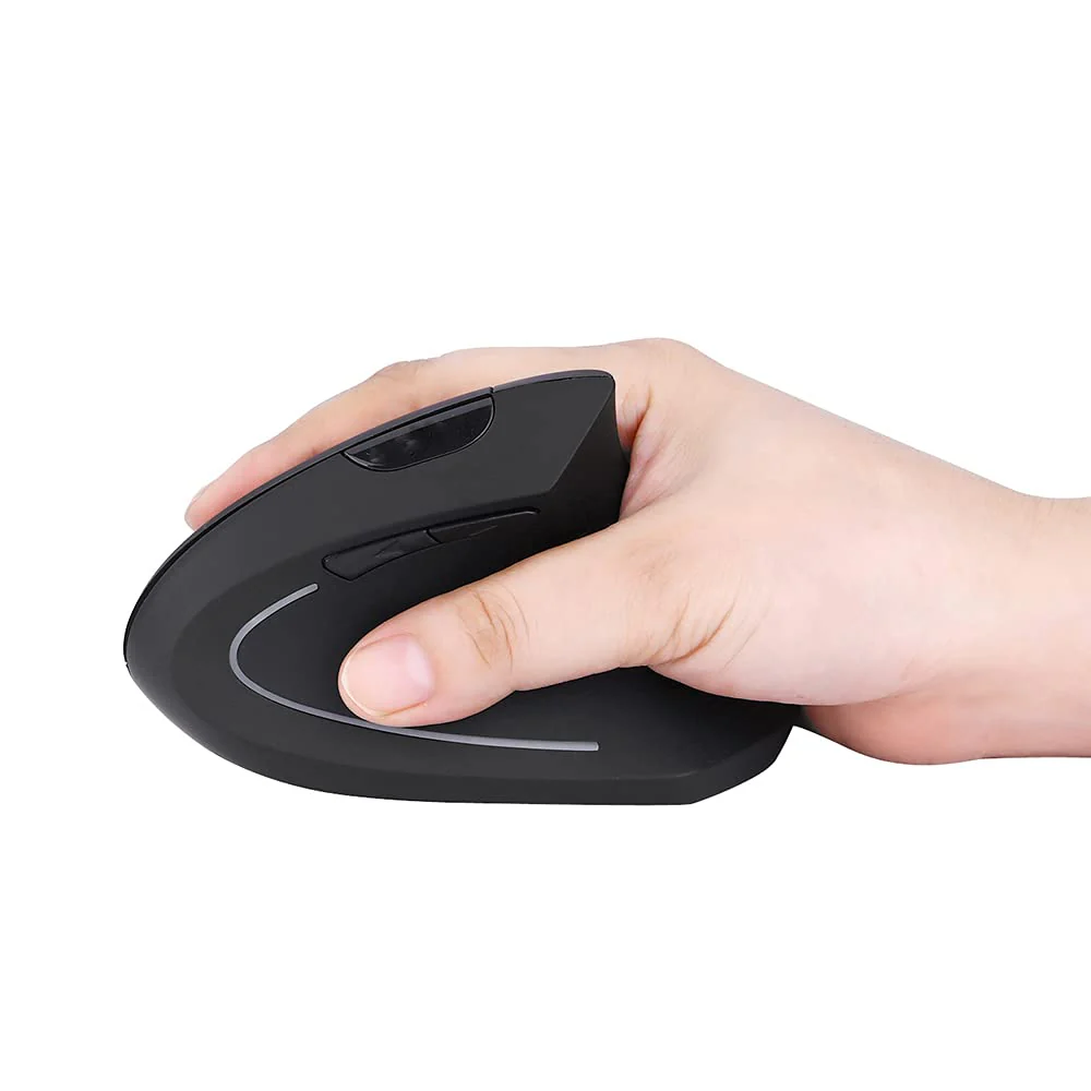 Fonicer 2,4 GHz Kabellose Vertikale Ergonomische Maus und Tastatur Combo Ultradünne tragbare Größe für PC Desktop Computer Laptop Mac Tablet, Black - Image 5