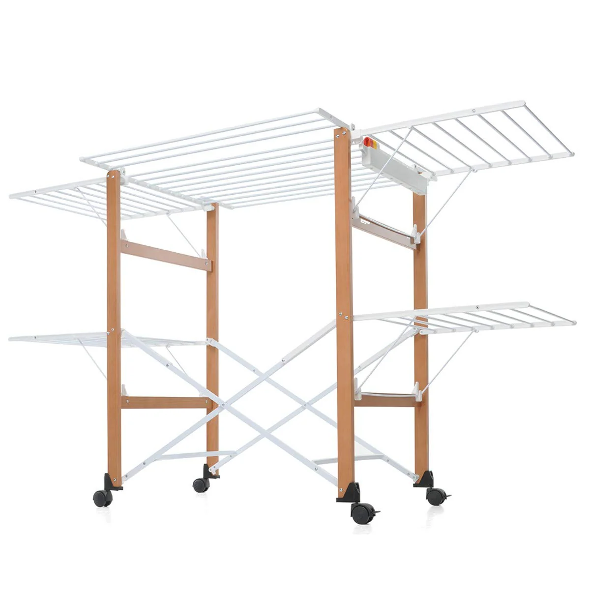 Foppapedretti Gulliver Faltwäscheständer, 105 x 80 x 174 cm, Holz, Walnuss - Image 10