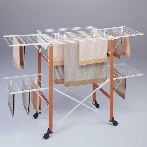 Foppapedretti Gulliver Faltwäscheständer, 105 x 80 x 174 cm, Holz, Walnuss - Image 3