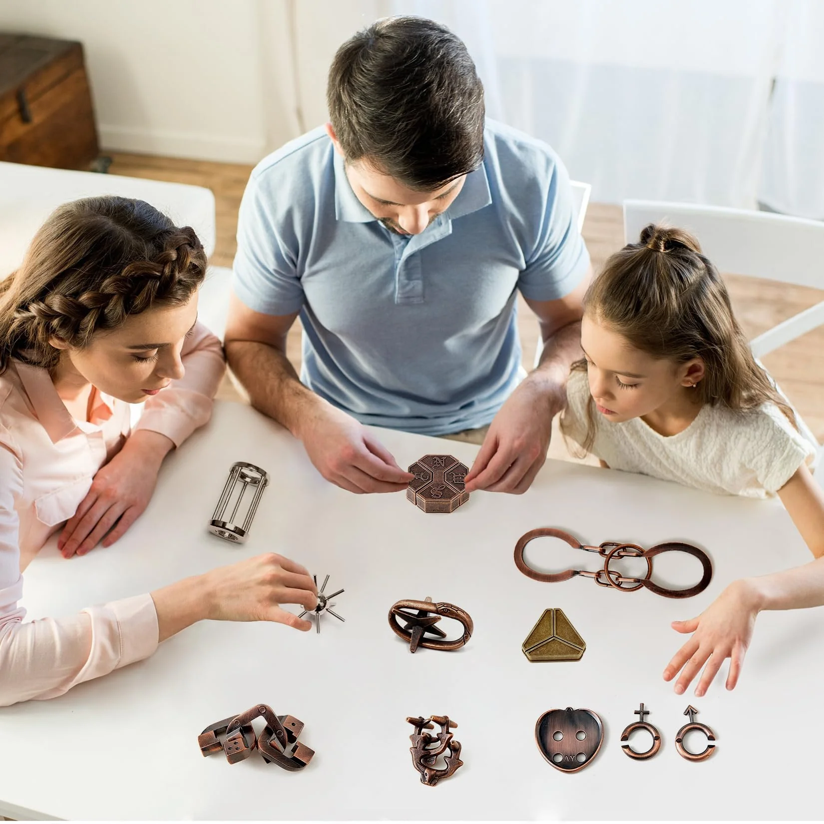 Forhandy 9 Stück knobelspiele Metall Geduldspiele für Kinder Geduldsspiel für Erwachsene Ideal zum Verschenken an Jugendliche und Knobelspiele für Erwachsene Geschenk Sets - Image 3