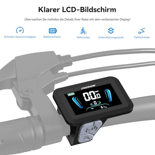 Foride Roamer 1 27,5" E-Bike für Erwachsene, 7 Gang Elektrofahrrad mit Austauschbarem 36V 13Ah Akku, 250W Motor, 25 km/h und 100km Reichweite E-Bike Damen Herren für Städtische Pendler - Image 4