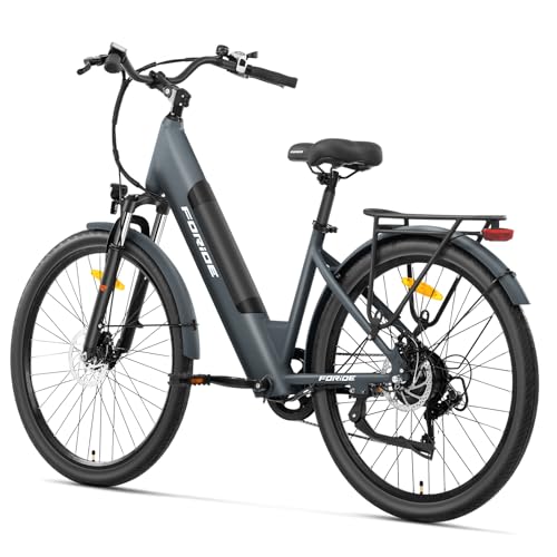 Foride Roamer 1 ST 27,5" E-Bike für Erwachsene, 7 Gang Elektrofahrrad mit Austauschbarem 36V 13Ah Akku, 250W Motor, 25 km/h und 100km Reichweite E-Bike Damen Herren für Städtische Pendler (Grau) - Image 2
