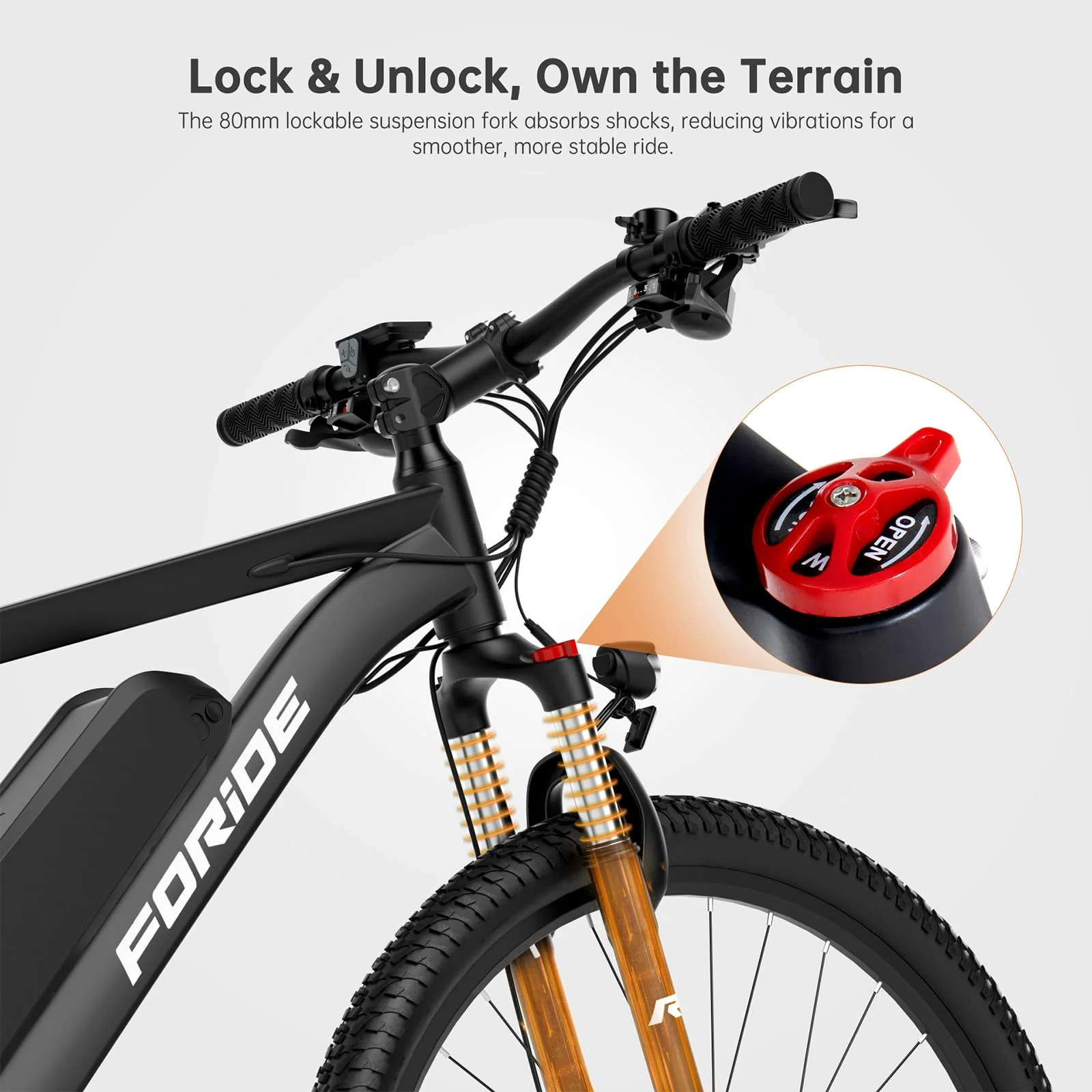 Foride Xtremer 2 27.5''/29'' E-Bike für Erwachsene, 24 Gang Elektrofahrrad mit 561.6Wh Akku, Hydraulische Scheibenbremse,120km Reichweite E Bike Herren Damen für Fahrten im Freien (Zoll, 27.5) - Image 4