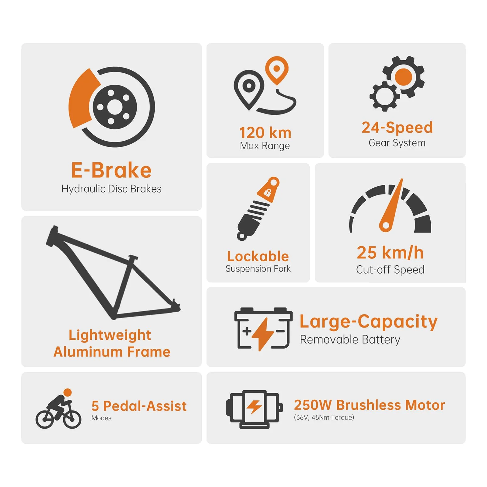 Foride Xtremer 2 27.5''/29'' E-Bike für Erwachsene, 24 Gang Elektrofahrrad mit 561.6Wh Akku, Hydraulische Scheibenbremse,120km Reichweite E Bike Herren Damen für Fahrten im Freien (Zoll, 27.5) - Image 9