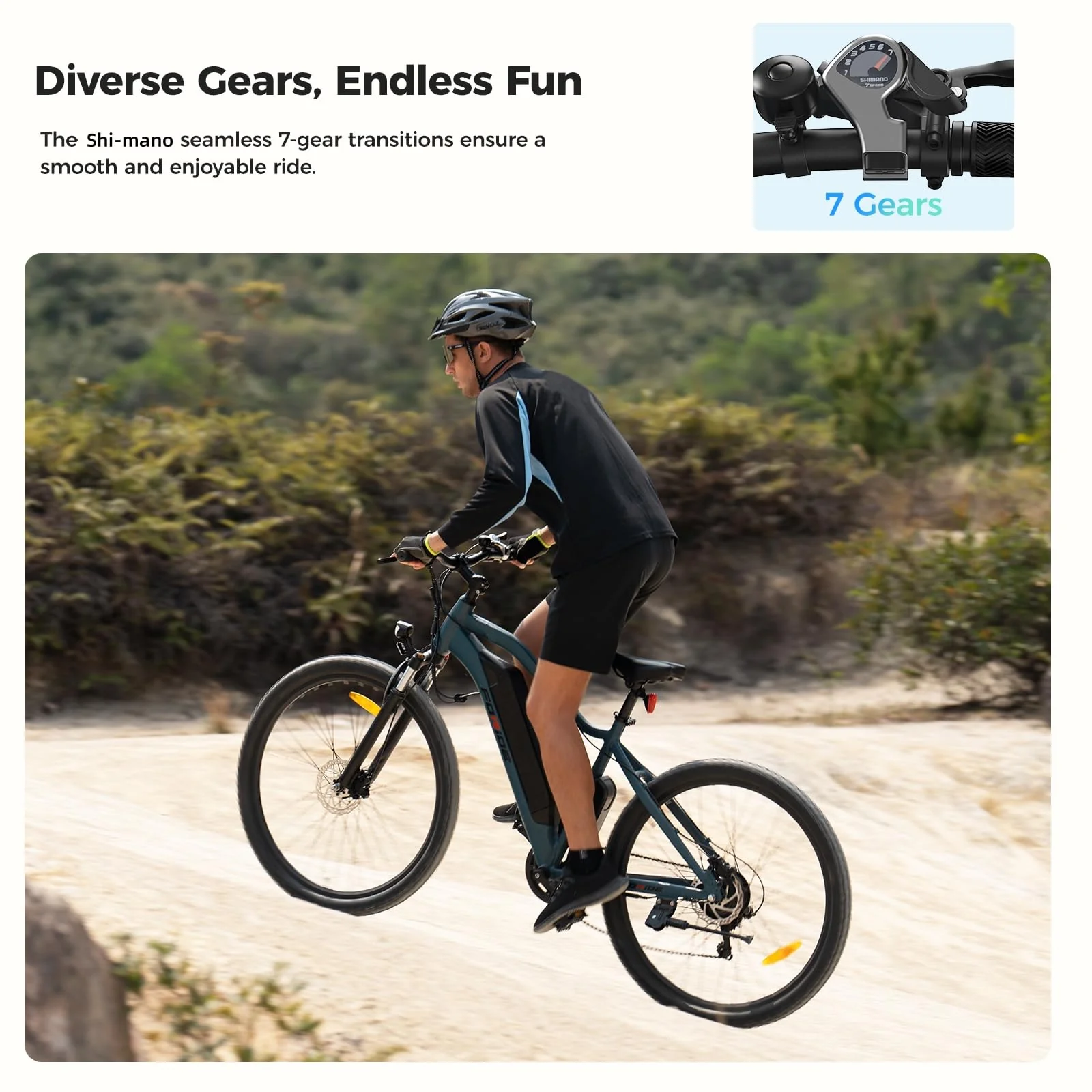 Foride Xtremer 3 29'' E-Bike für Erwachsene, Elektrofahrrad mit 48V 576Wh Akku, Hydraulische Scheibenbremse,120km Reichweite 7 Gang E Bike Herren Damen für Städtische Pendler und Fahrten im Freien - Image 4