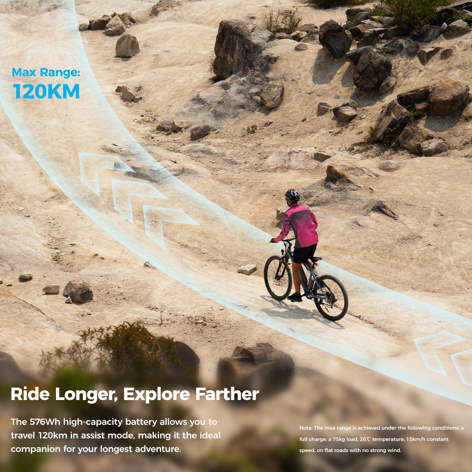 Foride Xtremer 3 29'' E-Bike für Erwachsene, Elektrofahrrad mit 48V 576Wh Akku, Hydraulische Scheibenbremse,120km Reichweite 7 Gang E Bike Herren Damen für Städtische Pendler und Fahrten im Freien - Image 7
