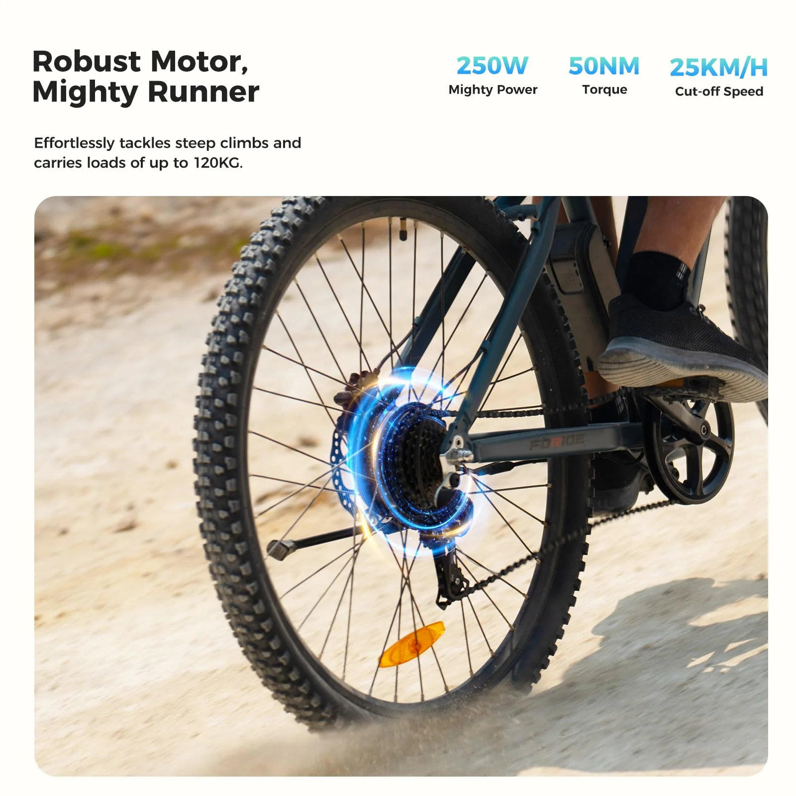 Foride Xtremer 3 29'' E-Bike für Erwachsene, Elektrofahrrad mit 48V 576Wh Akku, Hydraulische Scheibenbremse,120km Reichweite 7 Gang E Bike Herren Damen für Städtische Pendler und Fahrten im Freien - Image 8
