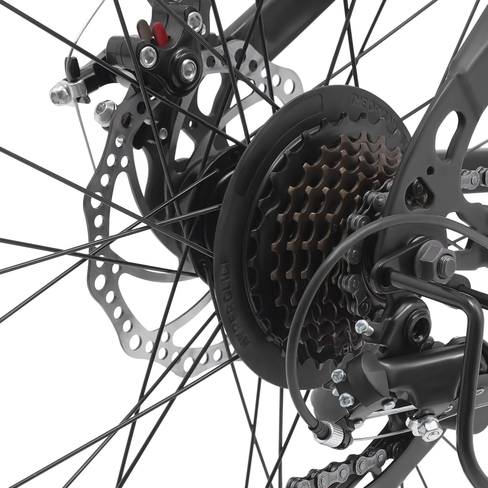 FortyFor 26" Mountainbike, Schwarz und Blau Höhenverstellbar Fahrräd 21-Gäng und Scheibenbremse MTB Fahrrad für Erwachsene Menschen, Mädchen, Jungen, Herren und Damen - Image 2