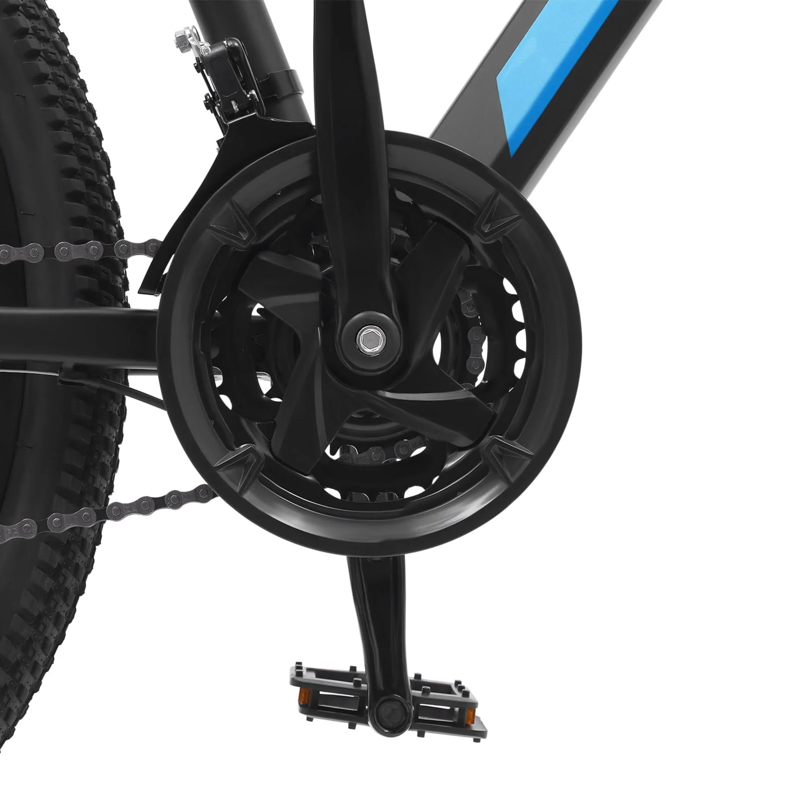FortyFor 26" Mountainbike, Schwarz und Blau Höhenverstellbar Fahrräd 21-Gäng und Scheibenbremse MTB Fahrrad für Erwachsene Menschen, Mädchen, Jungen, Herren und Damen - Image 8