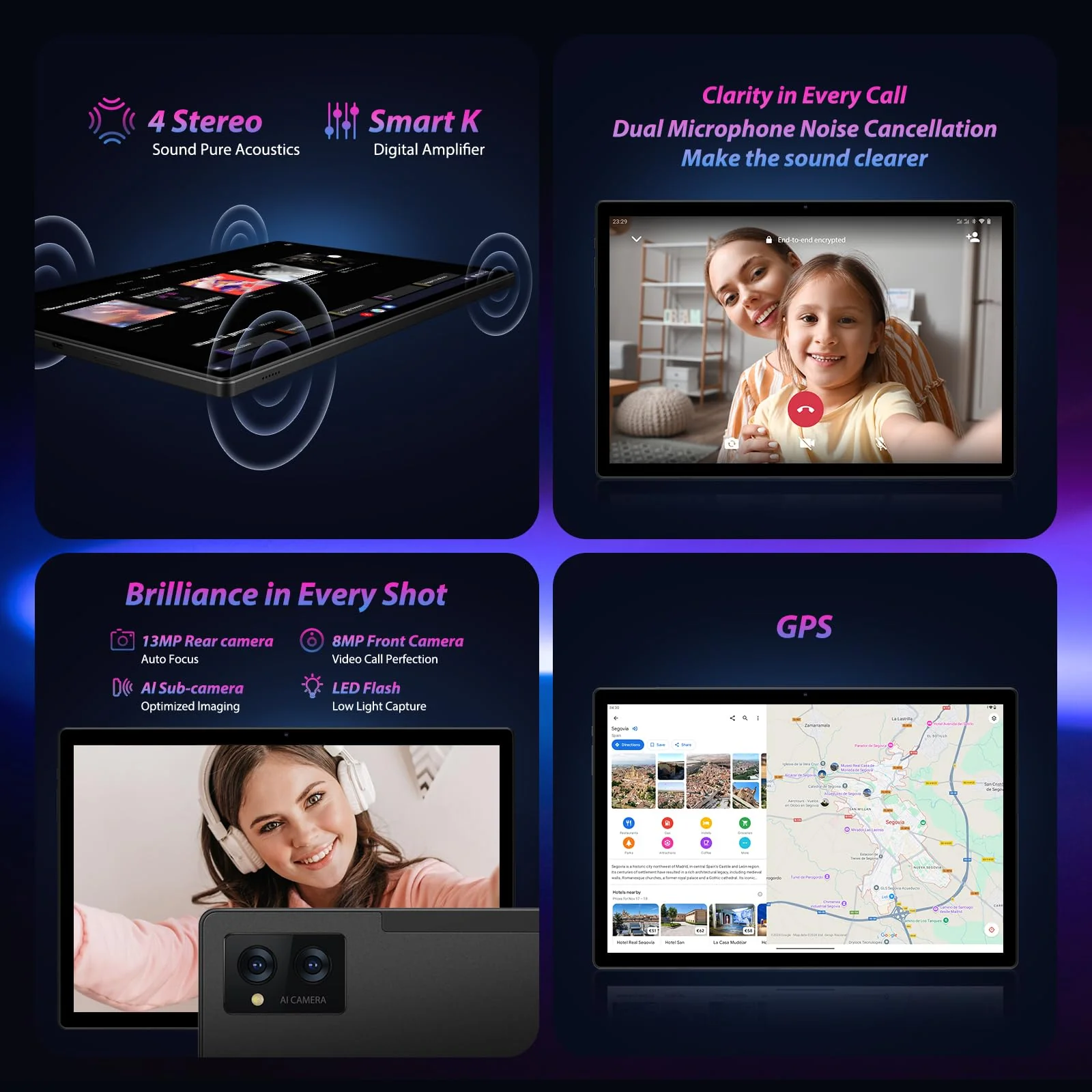 FORUSER Tablet 14 Zoll Android 14 mit Incell 2K Tablets, 36(12+24) GB RAM +256GB ROM (2TB TF), 11580mAh Akku, Octa-Core, 4G Dual SIM/5G WiFi/GPS,mit Stift und Hülle(Schwarz) - Image 5