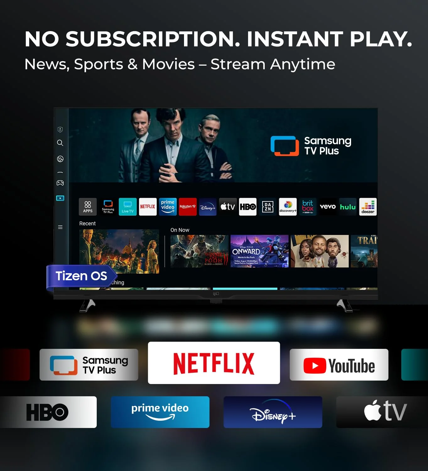 FPD 40 Zoll (102 cm) Fernseher, Full HD Smart TV mit Tizen OS kompatibel mit Samsung TV Plus, Dolby Audio, HDR 10, HDMI, Miracast, Sprachsteuerung, 1080p Flat Screen Television (ET40, 2026 Model) - Image 7