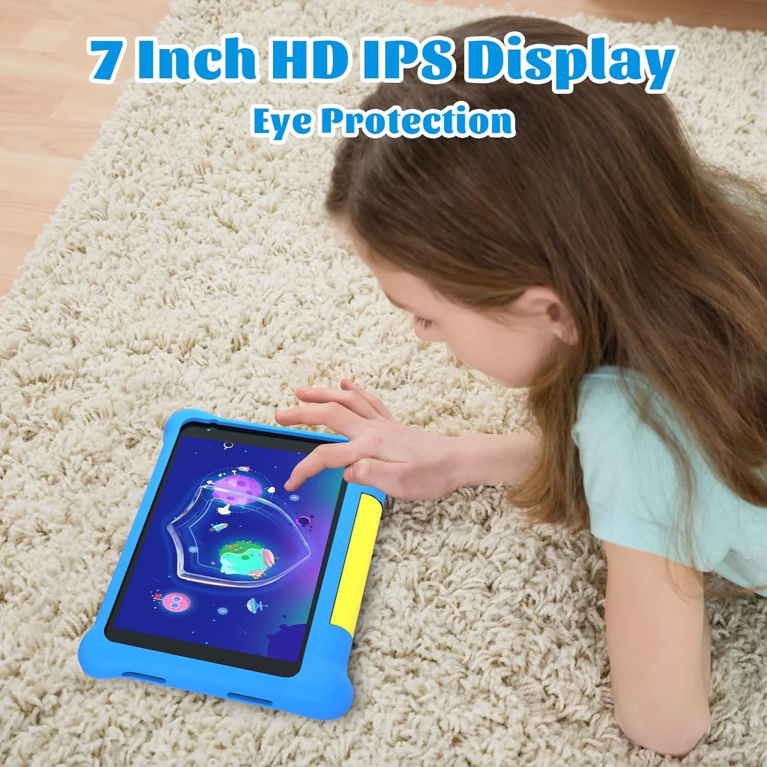 Freeski Tablet für Kinder, 7 Zoll Tablets für Kinder, Android 13 Tablet, 5GB+32GB, IPS HD, WiFi, Bluetooth, Dual Camera, Child Safety, Schutzhülle (Blau) - Image 5