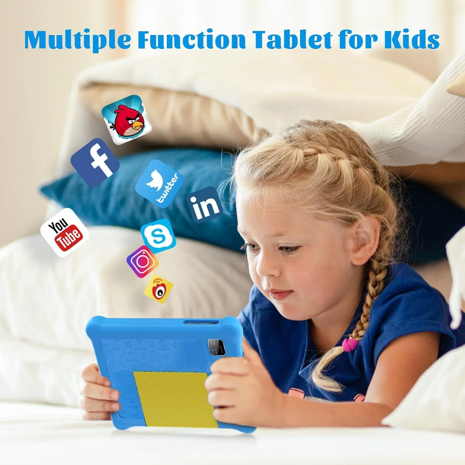 Freeski Tablet für Kinder, 7 Zoll Tablets für Kinder, Android 13 Tablet, 5GB+32GB, IPS HD, WiFi, Bluetooth, Dual Camera, Child Safety, Schutzhülle (Blau) - Image 6