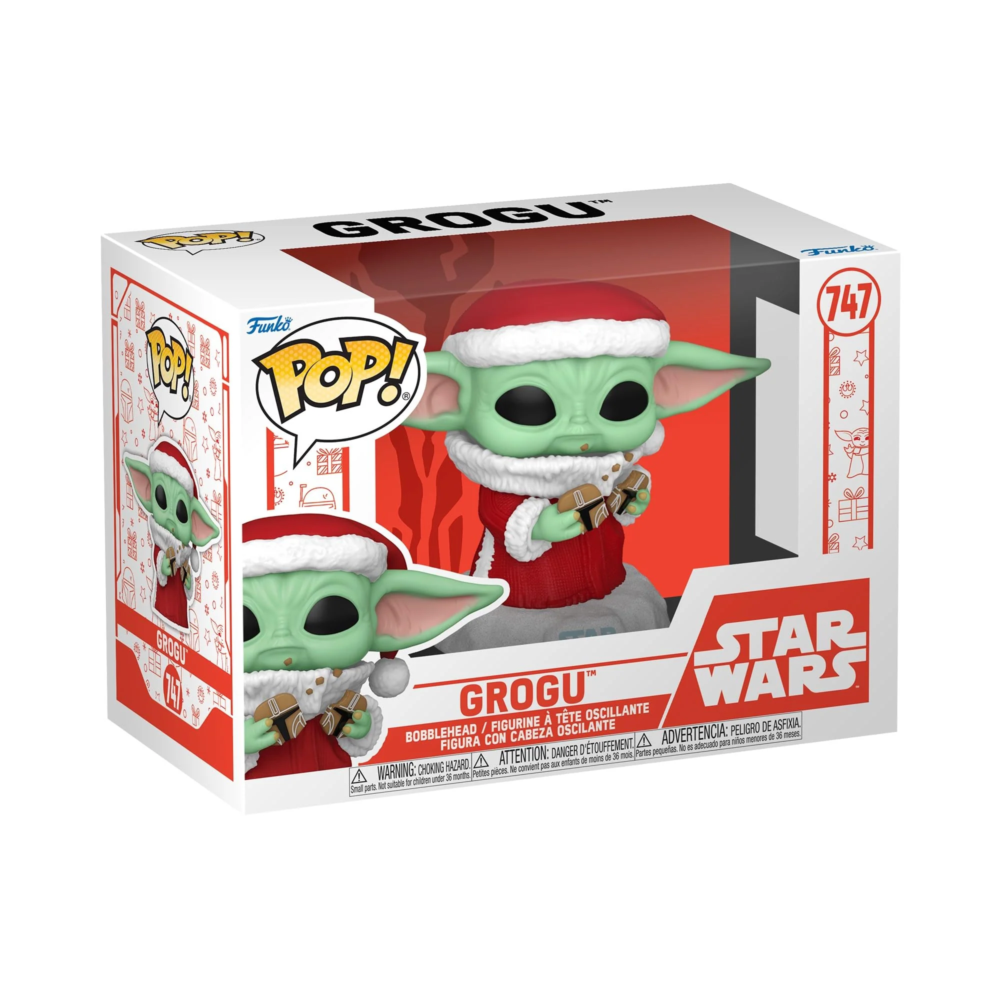 Funko Pop! Star Wars: Mando Holiday - Grogu (The Child, Baby Yoda) - The Mandalorian - Vinyl-Sammelfigur - Geschenkidee - Offizielle Handelswaren - Spielzeug Für Kinder und Erwachsene - TV Fans