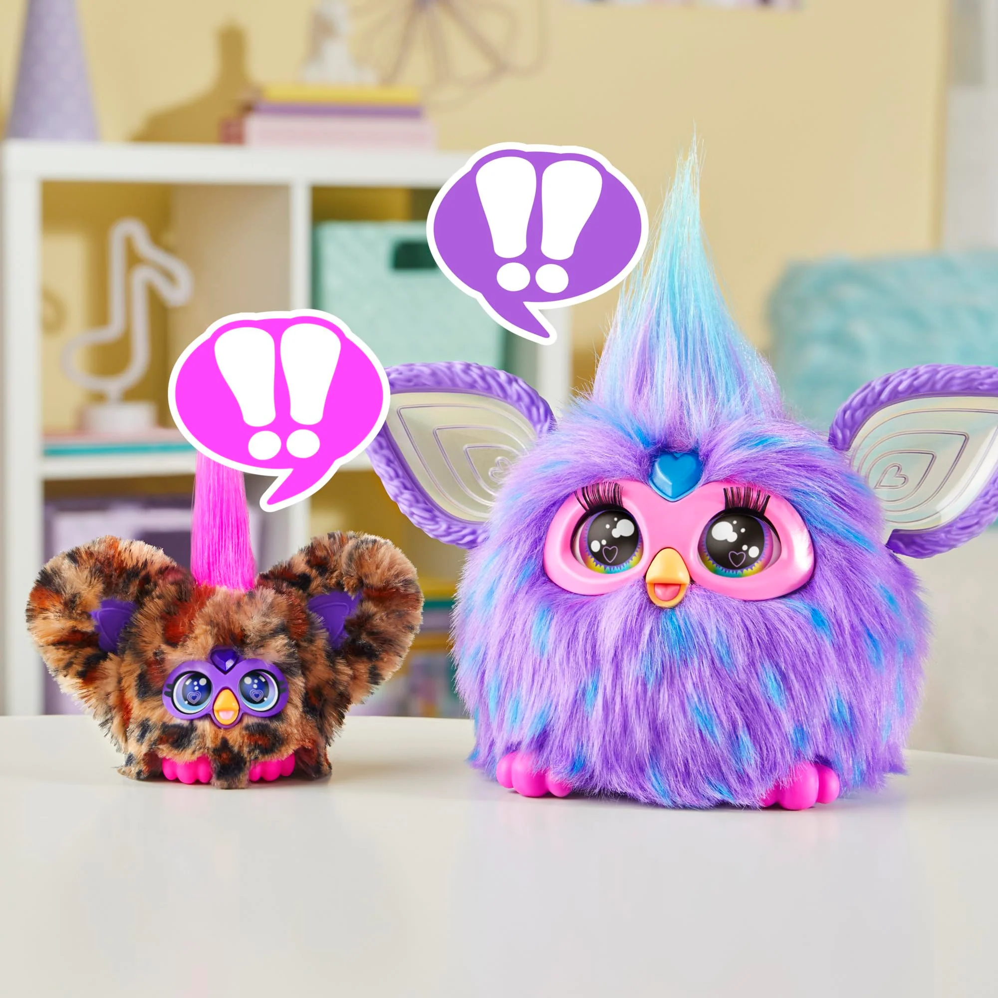 Furby Furblets Chee-Chee, elektronisches Plüschtier als gefleckter Gepard, Stofftier für Kinder ab 6 Jahren mit Musik und Geräuschen und Schlüsselanhänger, spricht Furbisch und bewegt Sich - Image 7