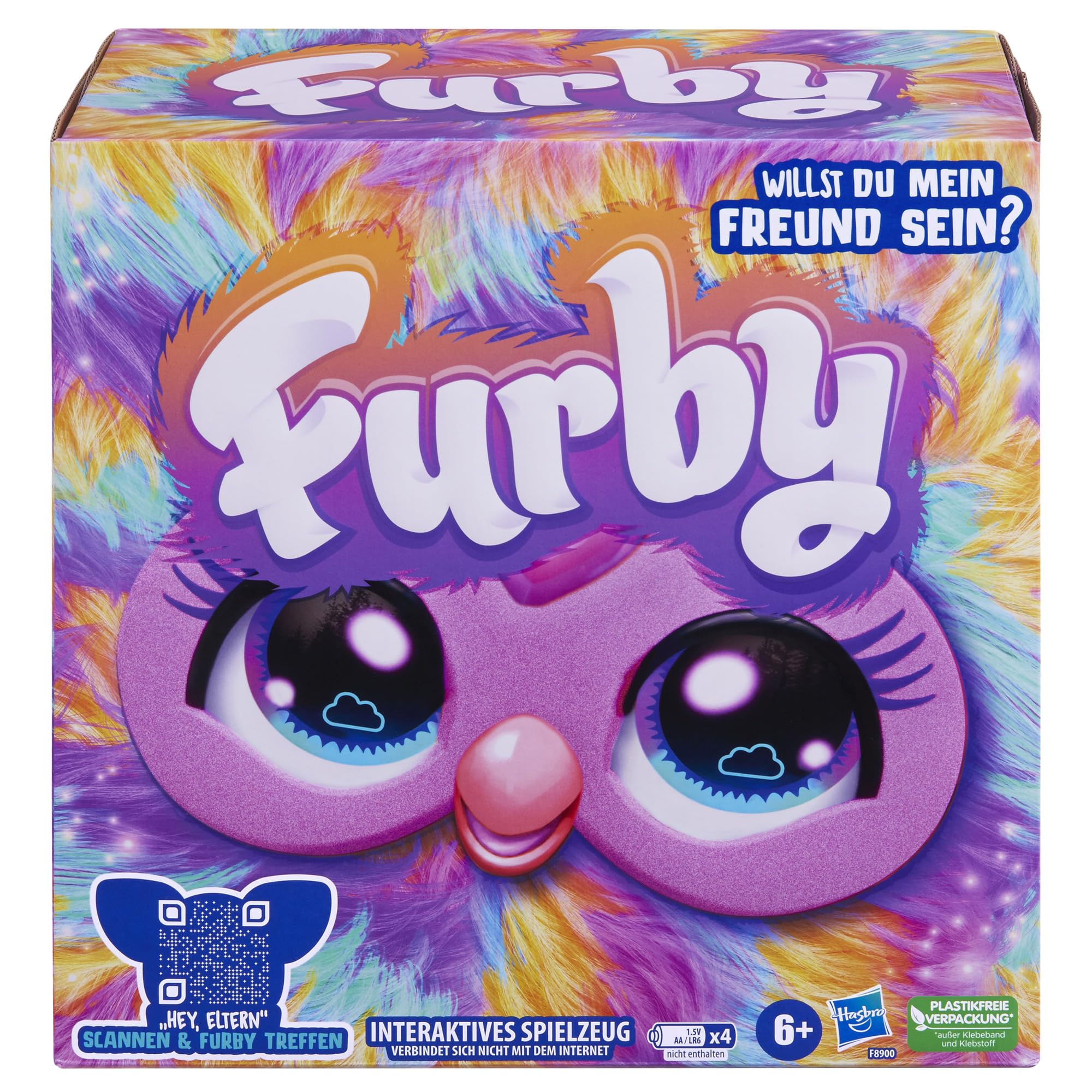 Furby Tie Dye Interaktives Plüschtier – Spricht Deutsch & Furbisch, reagiert auf Stimme, tanzt & leuchtet – 5 Spielmodi, 600+ Reaktionen, Zubehör – Elektronisches Spielzeug für Kinder ab 6 Jahren - Image 3