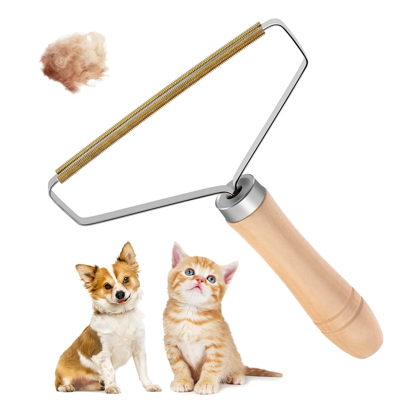 Fusselentferner Tierhaare,Fusselrasierer für Kleidung und Teppich,Tierhaarentferner Sofa,Magische Pfoten Fusselbürste,Katzenhaarentferner,Flusenentferner,Lint Remover 本色 - Image 2