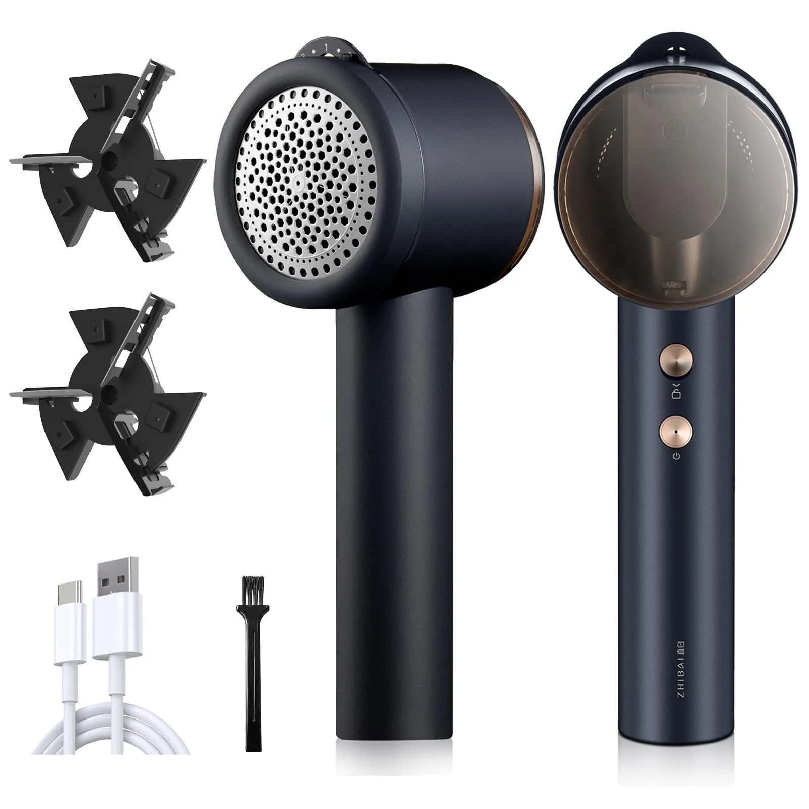 Fusselrasierer Elektrisch, USB Wiederaufladbar elektrischer Fusselentferner mit 5- Höheneinstellungen,fuselrasier Entfernen von Fleece Fuzz, Pillen, Bobbles für Kleidung, Möbel(Zwei Ersatzklingen) - Image 6
