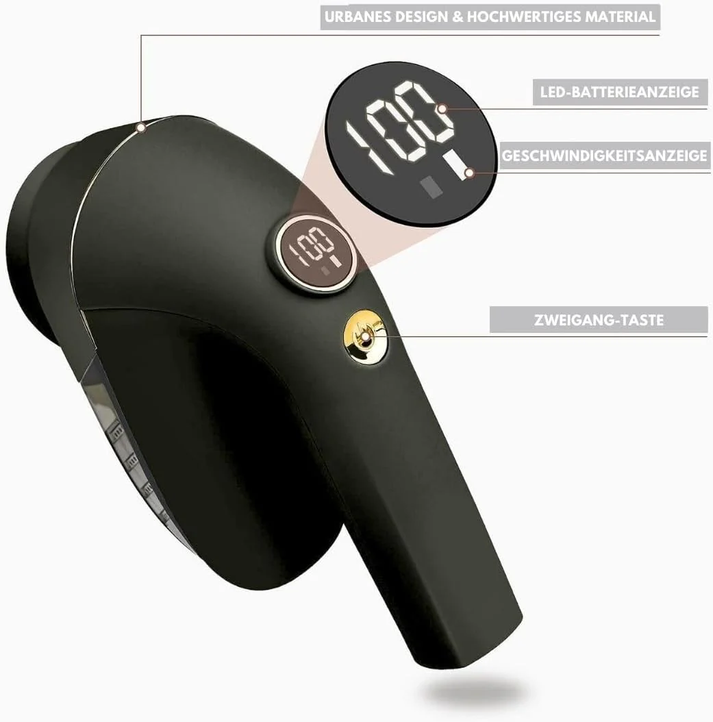 Fusselrasierer Elektrisch WiredLux, USB Wiederaufladbarer Fusselentferner für Kleidung, 2 Anpassbare Gitterabdeckungen, LED-Anzeige, Entfussler Elektrisch mit Doppeltem Schutz, Zubehör Inklusive - Image 12