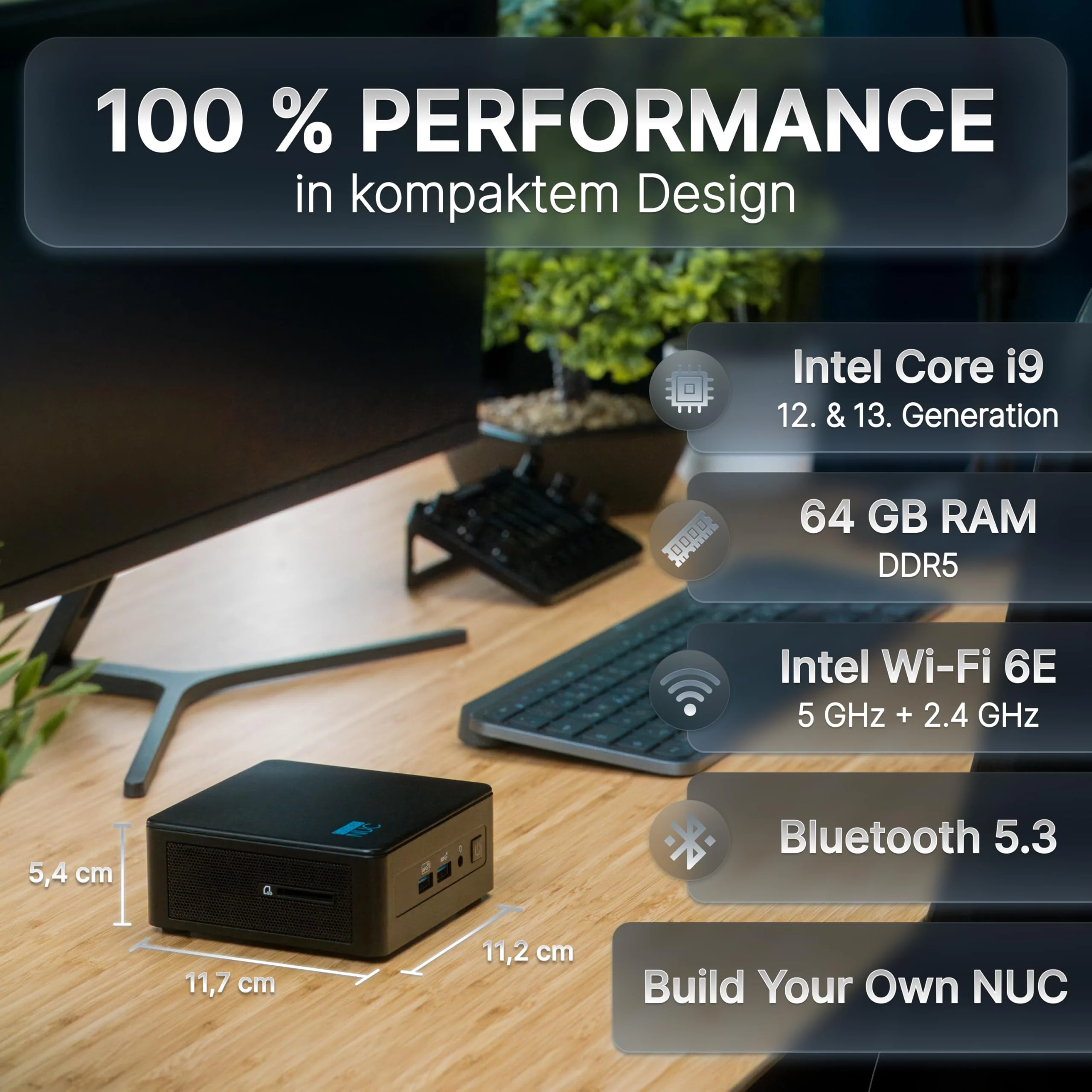 FutureNUC Pro Intel® Core i9-13900HK • Mini PC NUC13 Pro • 14 Kerne, bis 5,4 GHz • Iris Xe Grafik • 32GB RAM, 1TB SSD • Thunderbolt 4, WiFi 6E, Windows 11 Pro • High-Performance Computer - Image 8
