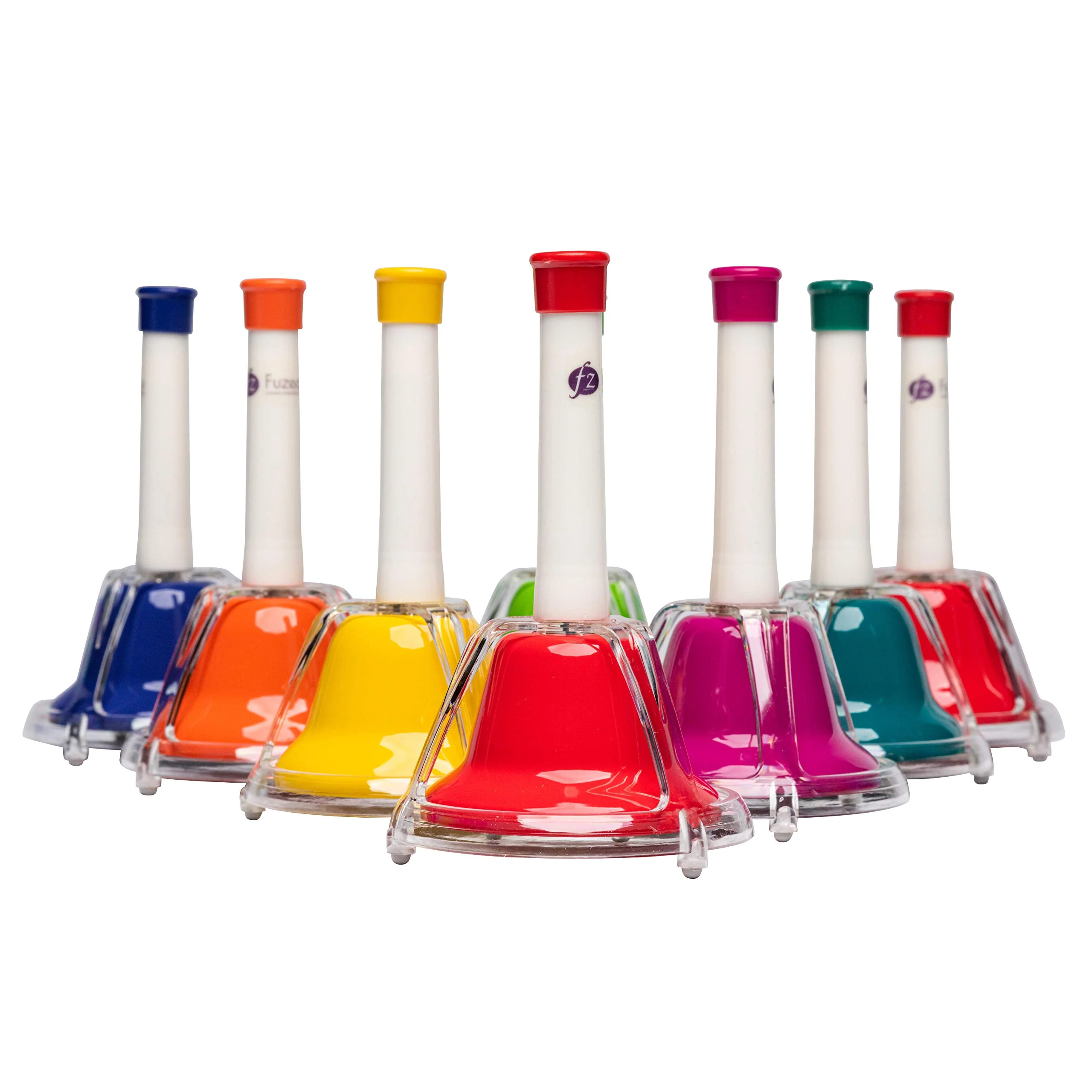 Fuzeau – 8 bunte Musikglocken für Kinder – ab 3 Jahren – Musikinstrument, pädagogisch, spielerisch zum Erwachen der Musik – Erste Melodien – zum Schütteln oder Schlagen – Ref 70608