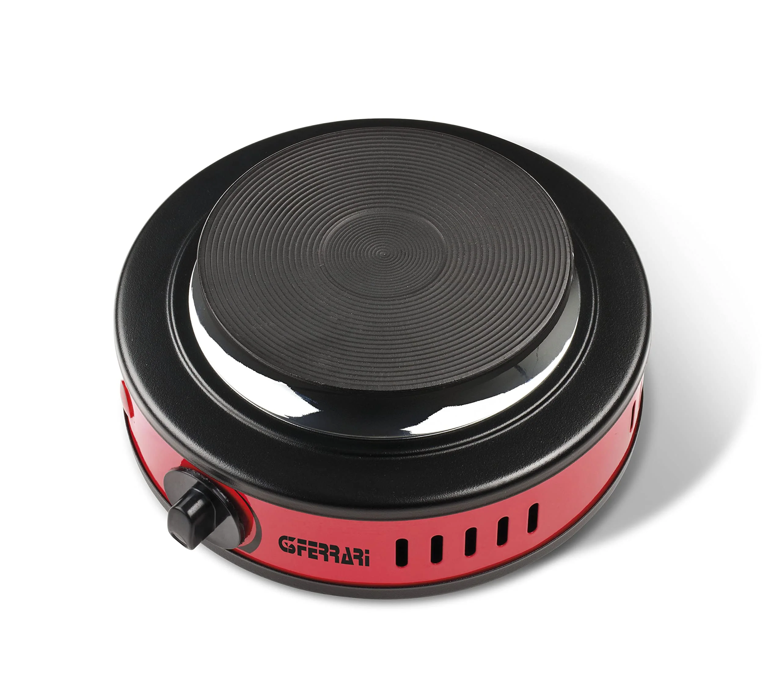 G3 Ferrari G10157 Tragbare elektrische Kochplatte, 500 W, Temperaturregelung, Gusseisenplatte 11 cm, Betriebsanzeige, Ideal für Camping, Rot. - Image 4