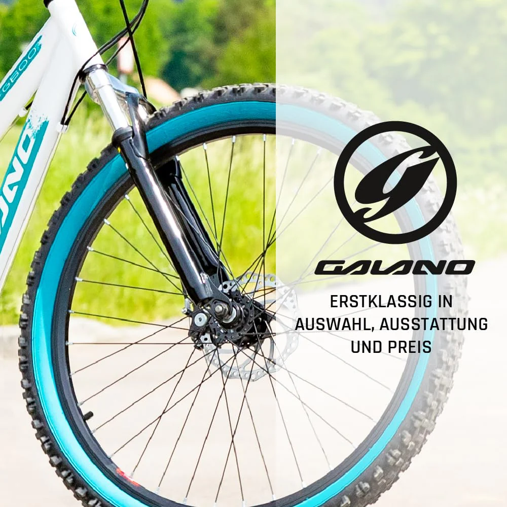 Galano Dirtbike 26 Zoll MTB G600 Mountainbike Fahrrad 18 Gang Dirt Bike Rad (grau/grün, 33 cm) - Image 6