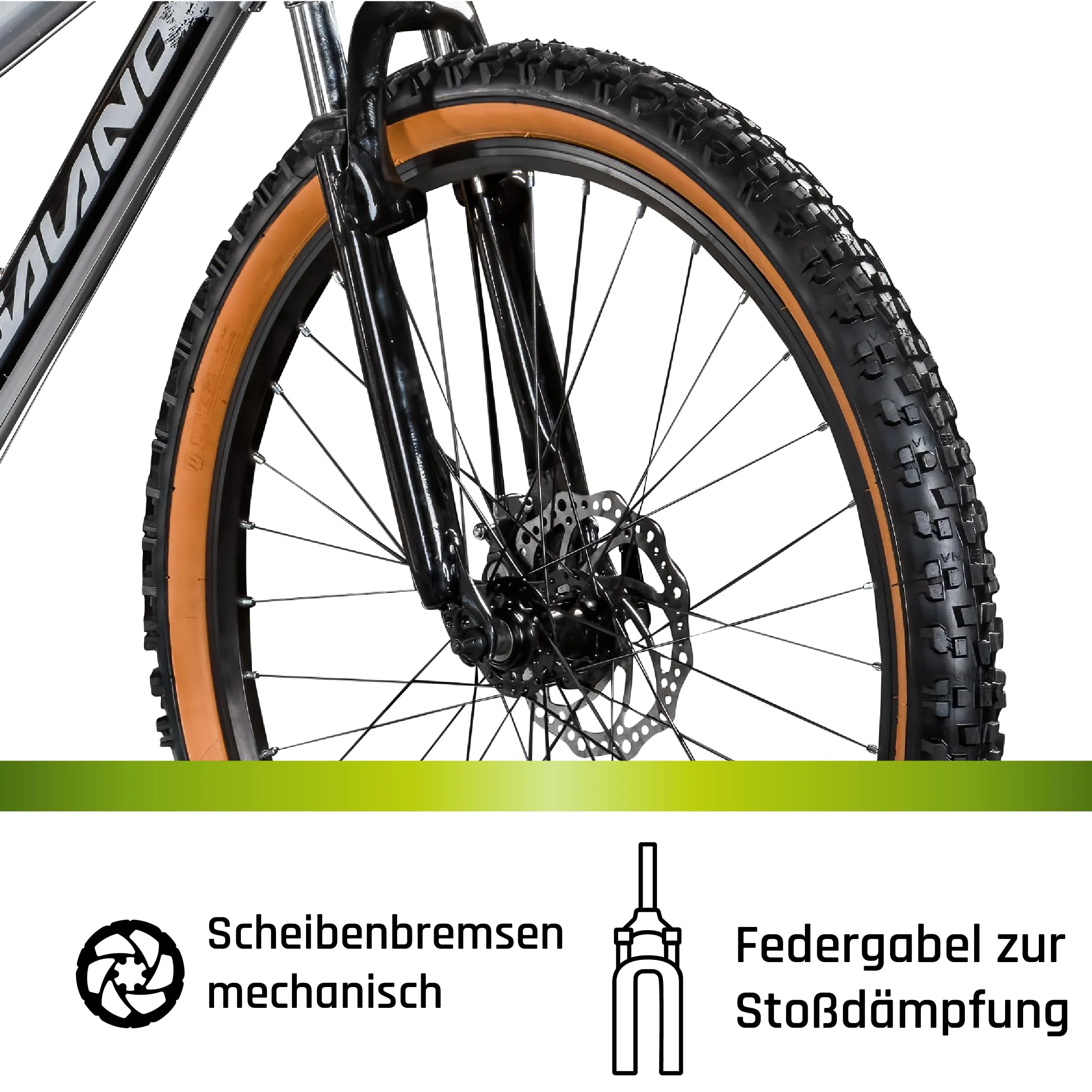 Galano G600 MTB Dirt Bike 26 Zoll für Erwachsene und Jugendliche ab 145 cm Mountainbike mit Federgabel Crossbike 18 Gang Kettenschaltung (raw, 33 cm) - Image 3