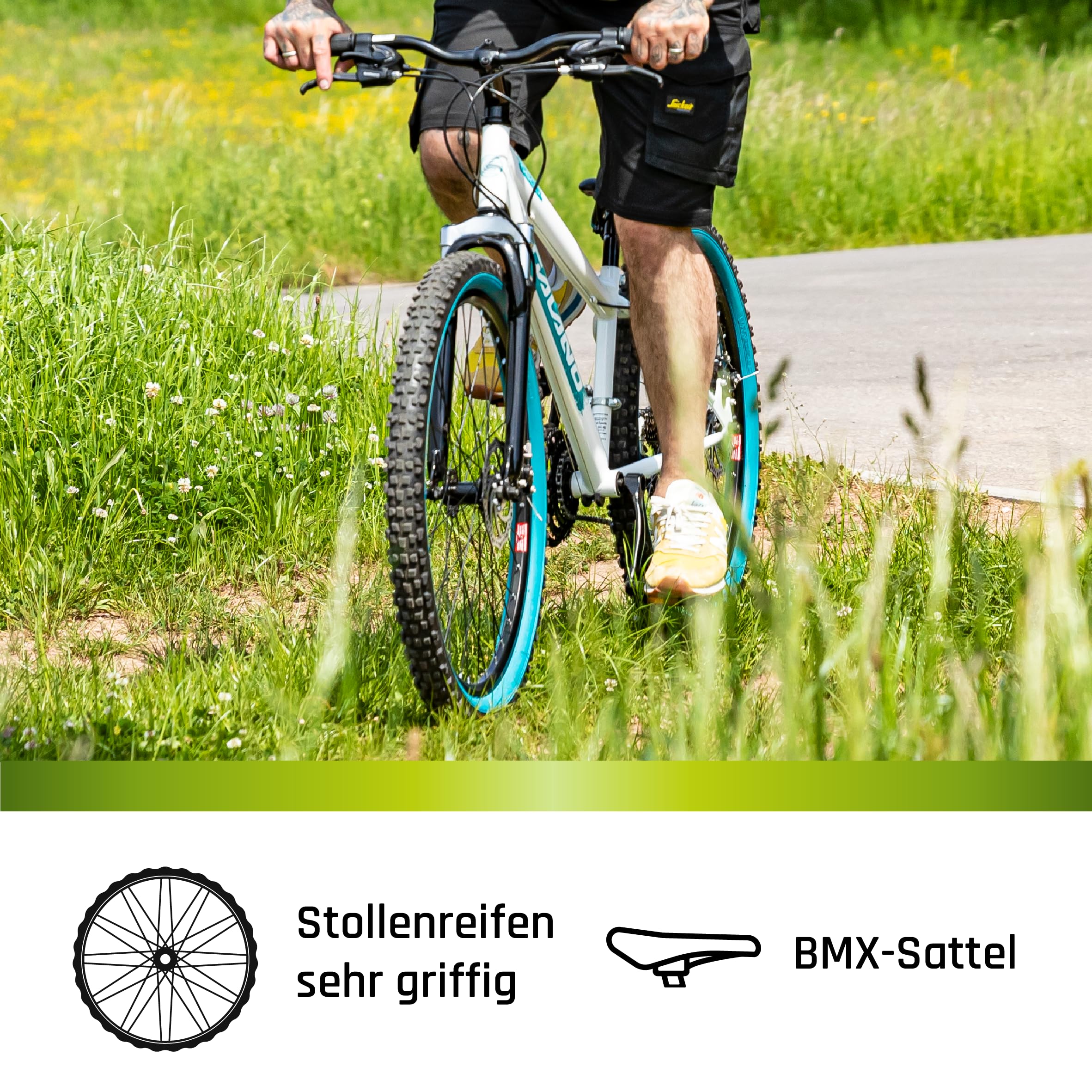 Galano G600 MTB Dirt Bike 26 Zoll für Erwachsene und Jugendliche ab 145 cm Mountainbike mit Federgabel Crossbike 18 Gang Kettenschaltung (raw, 33 cm) - Image 4