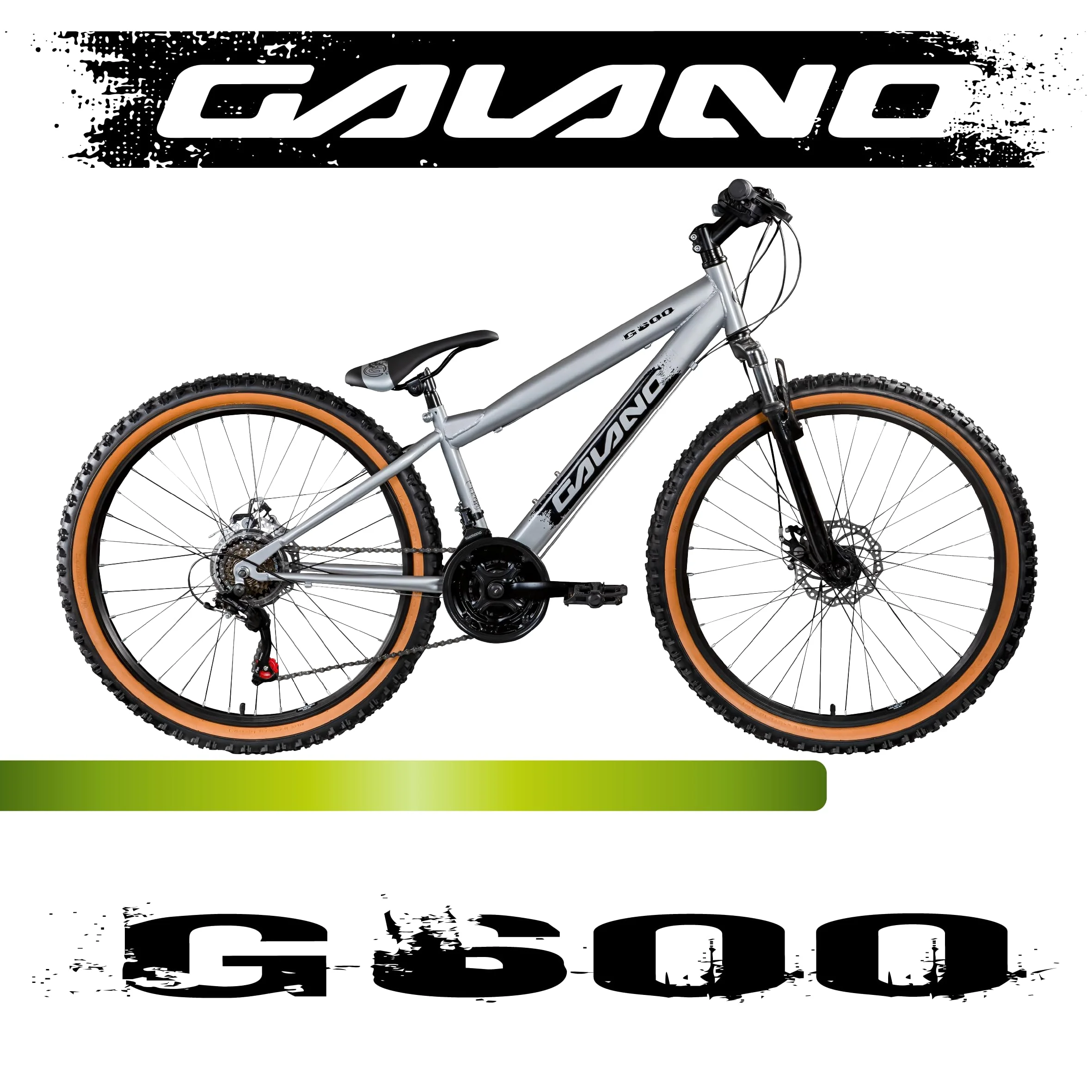 Galano G600 MTB Dirt Bike 26 Zoll für Erwachsene und Jugendliche ab 145 cm Mountainbike mit Federgabel Crossbike 18 Gang Kettenschaltung (raw, 33 cm) - Image 8
