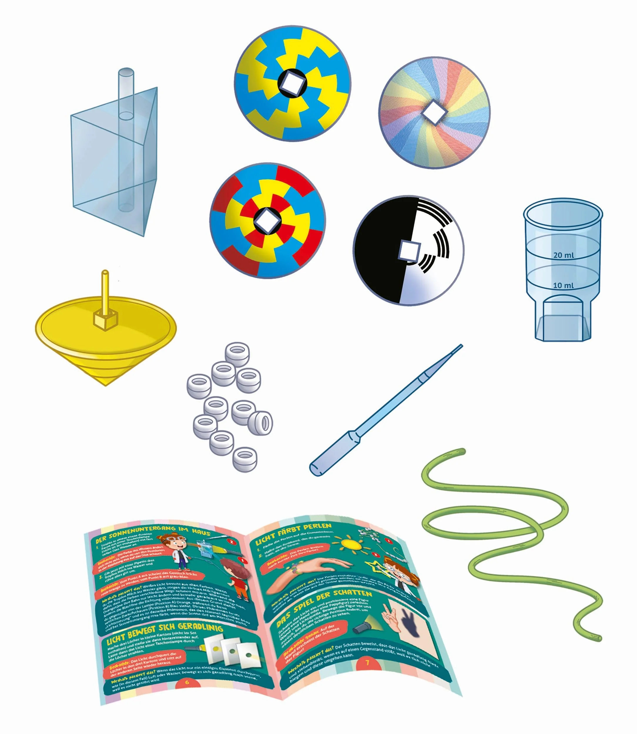 Galileo Lab Experimentiere mit Licht und Farben - Kinder Wissenschaft Set - Experimentierkasten für Kinder ab 5 Jahren von Clementoni 59380 - Image 3