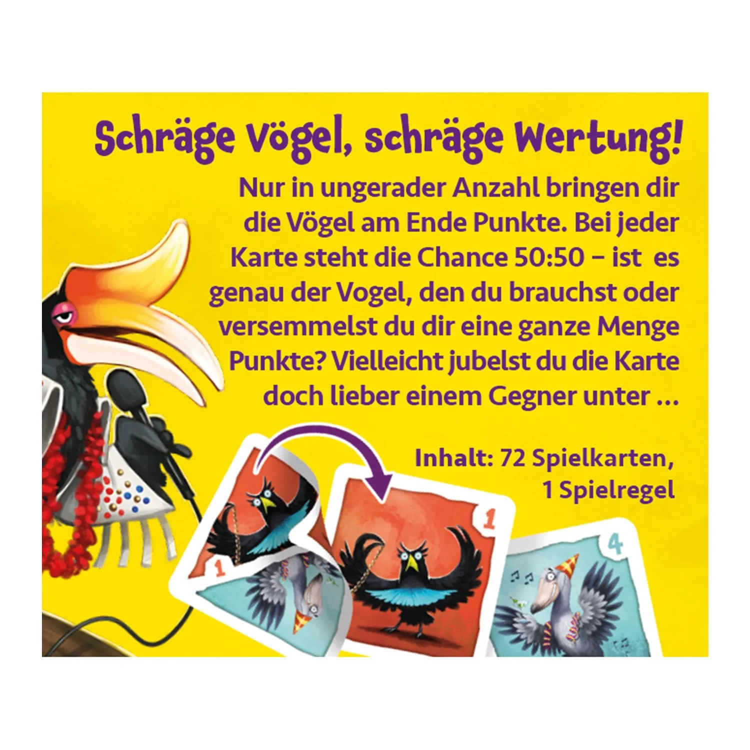 Game Factory 646091 Schräge Vögel, pfiffig-fieses Kartenspiel, Mini-Spiel in handlicher Metalldose, einfaches Reisespiel für Erwachsene und Kinder ab 8 Jahren - Image 6